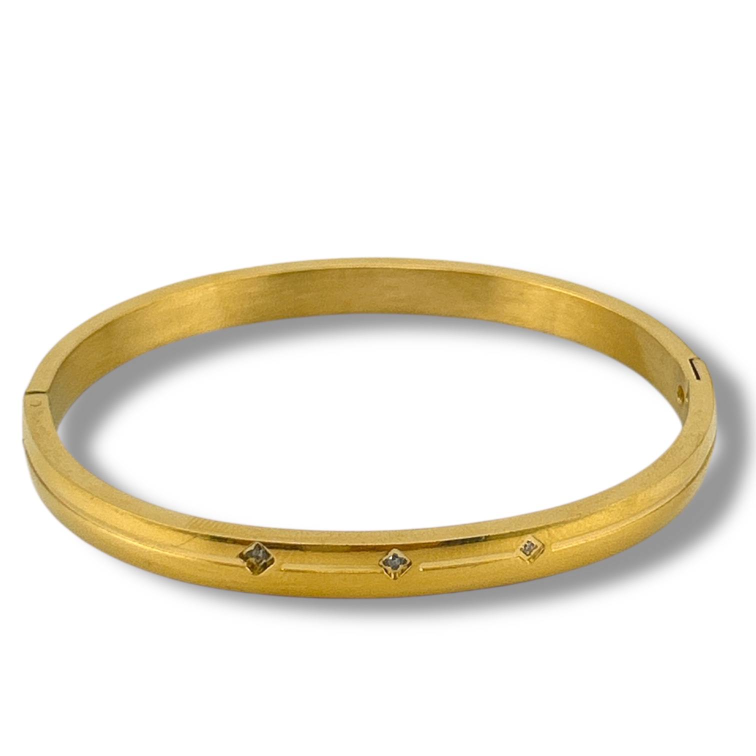 💫 Golden Minimal Spark Bangle