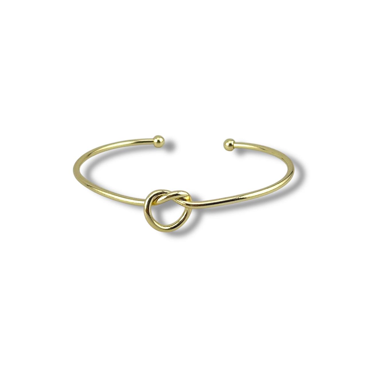 Gold Bangle – Elegant Crossover Design Bracelet