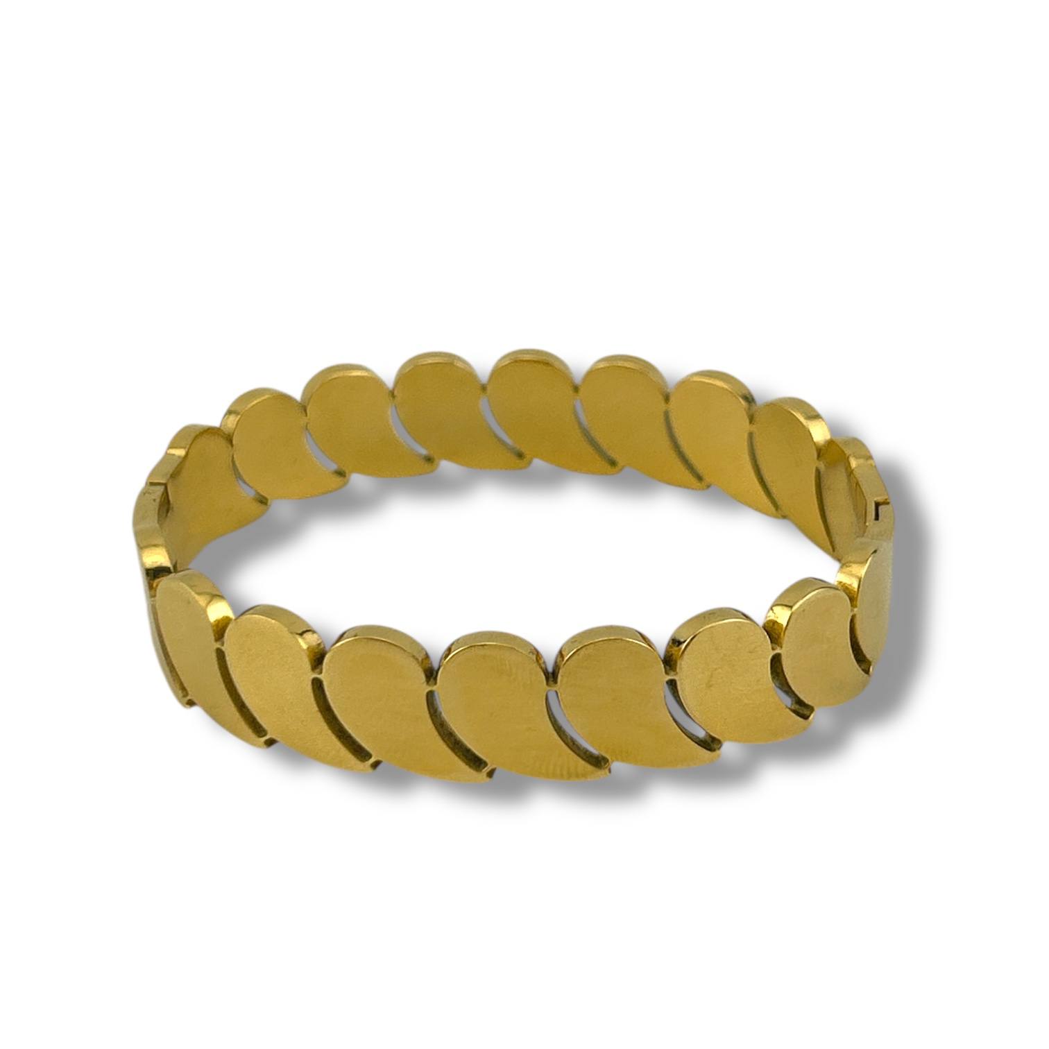 Gold Disc Link Bracelet – Modern Minimalist Chain Design