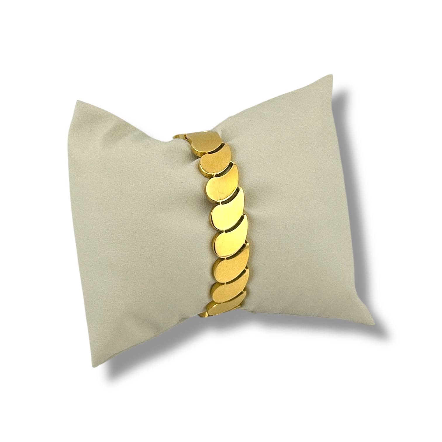 Gold Disc Link Bracelet – Modern Minimalist Chain Design