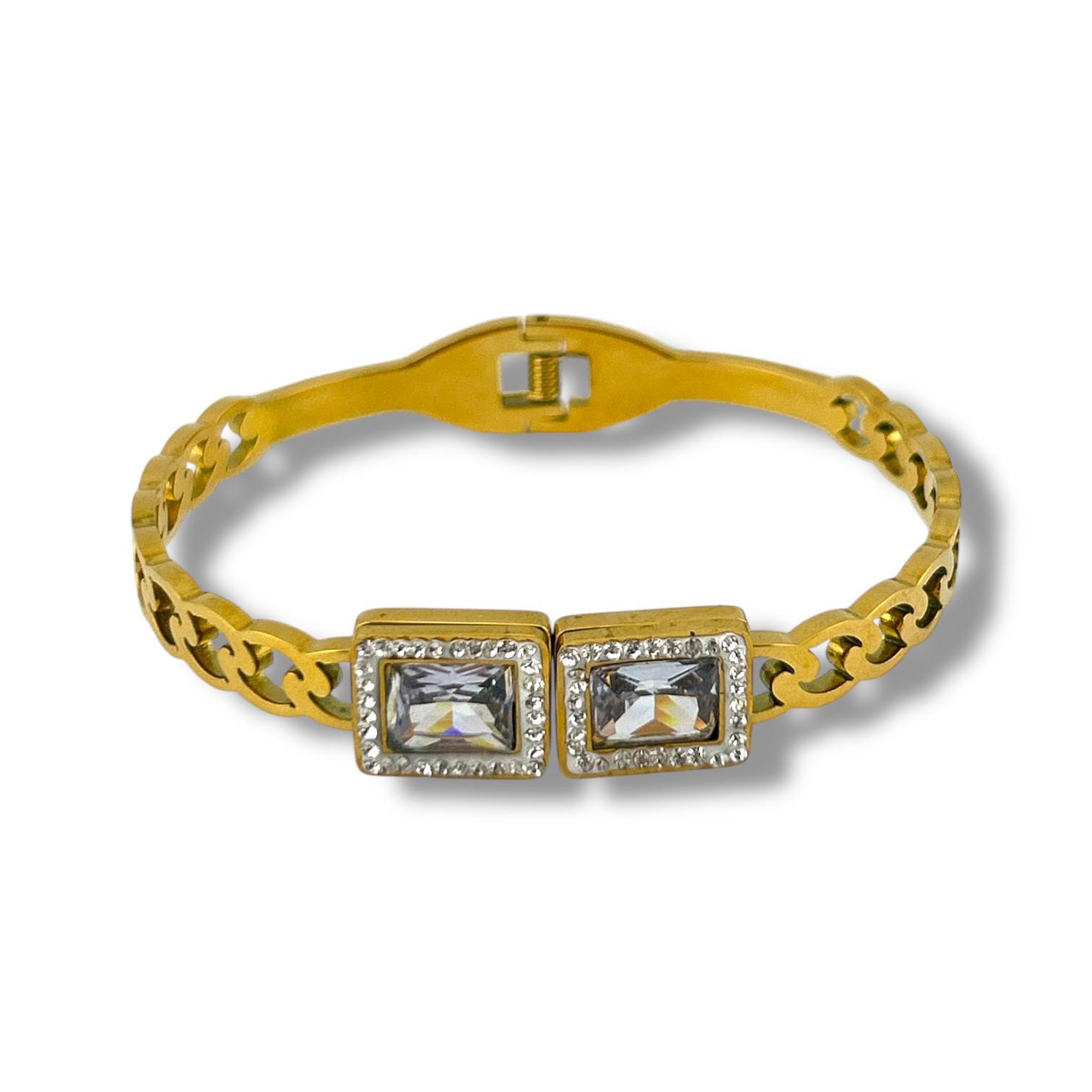 Radiant Double Gemstone Bracelet (Gold & Silver)