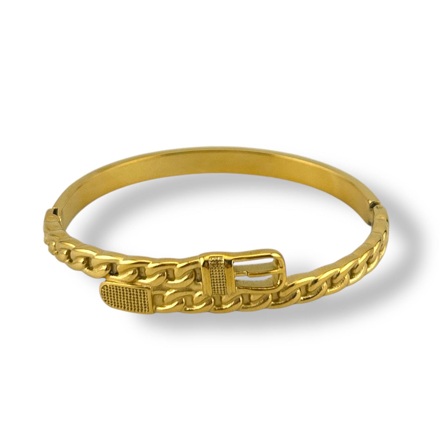 Gold Buckle Chain Bracelet