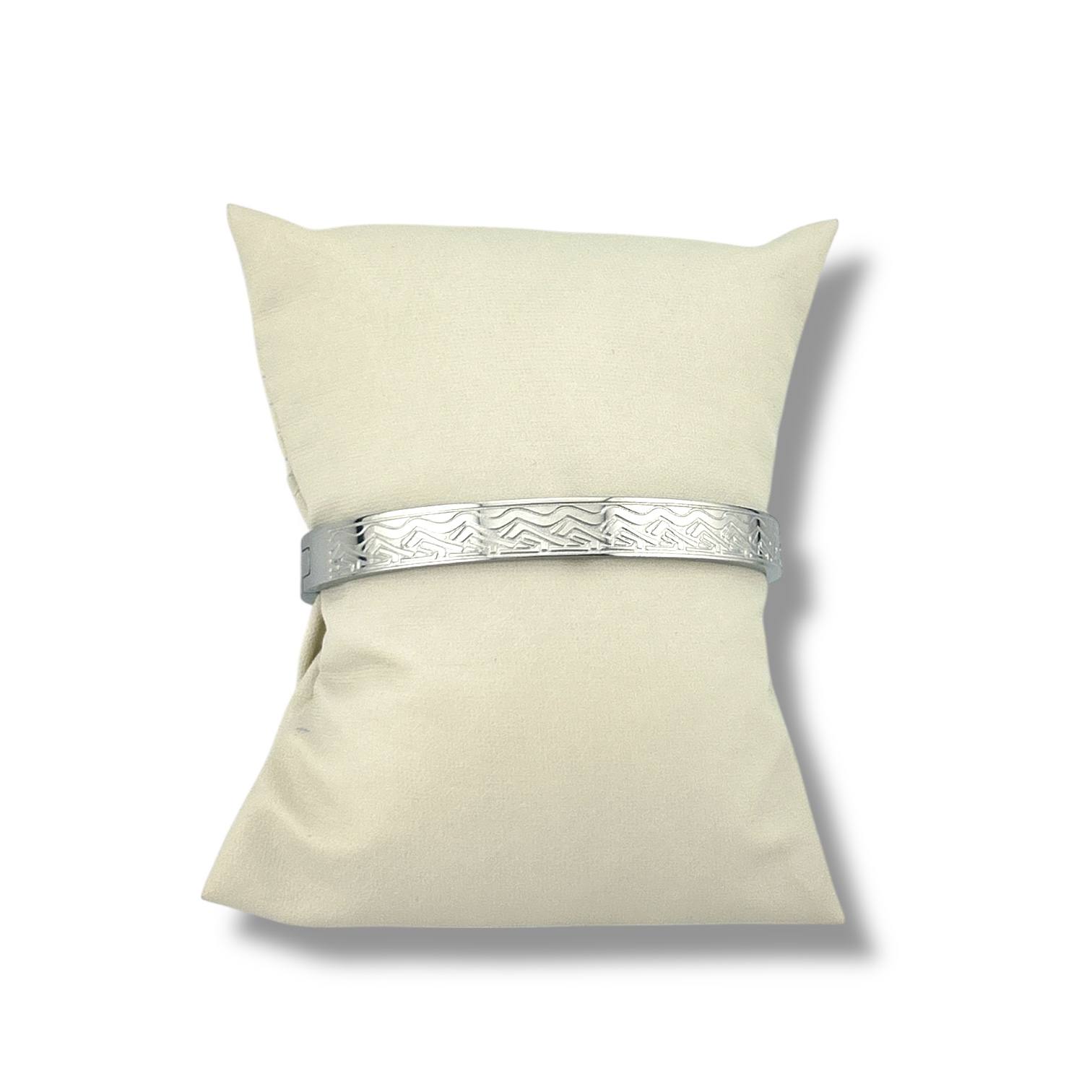 Silver Tribal Engraved Bangle