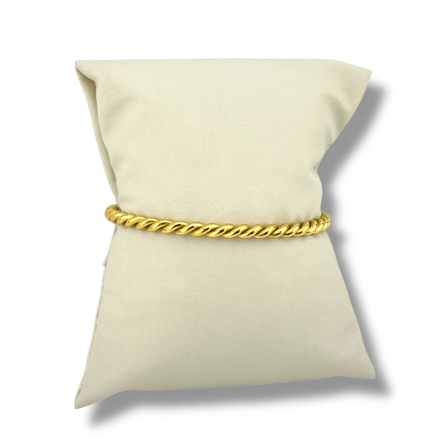 Golden Rope Open Bangle