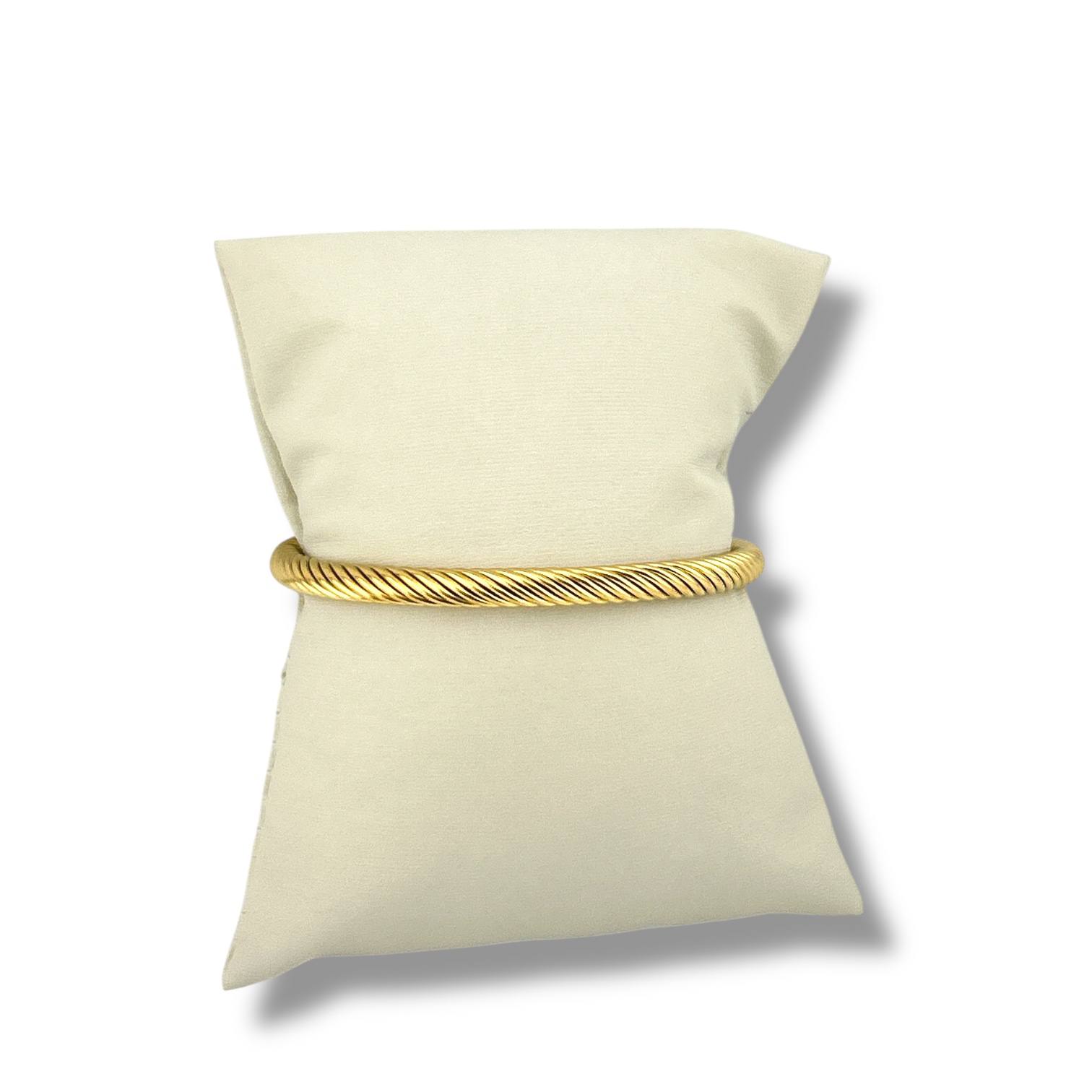 Golden Cable Twist Bangle