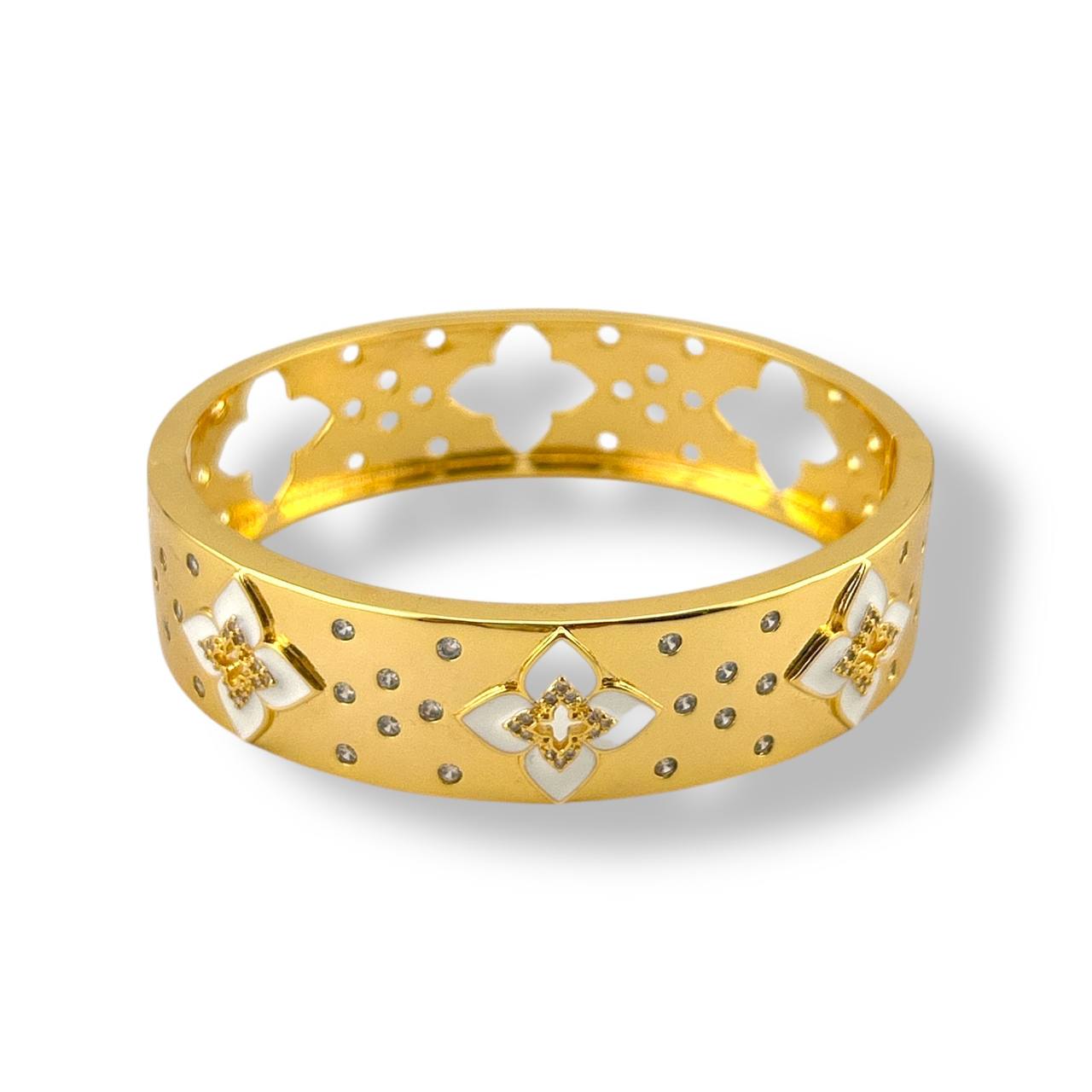 Floral Elegance Bangle – Gold Variants