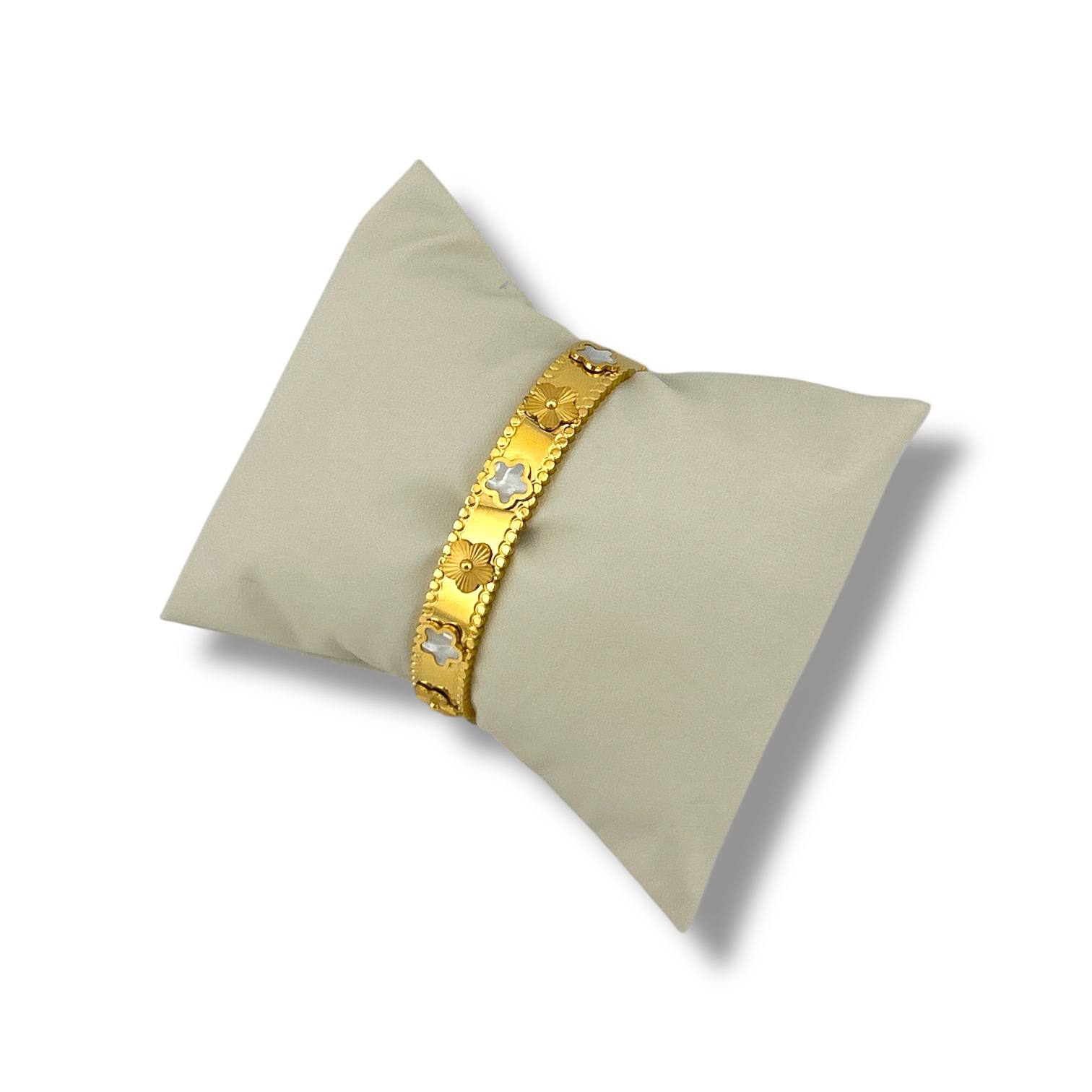 Clover Bloom Gold-Plated Bracelet