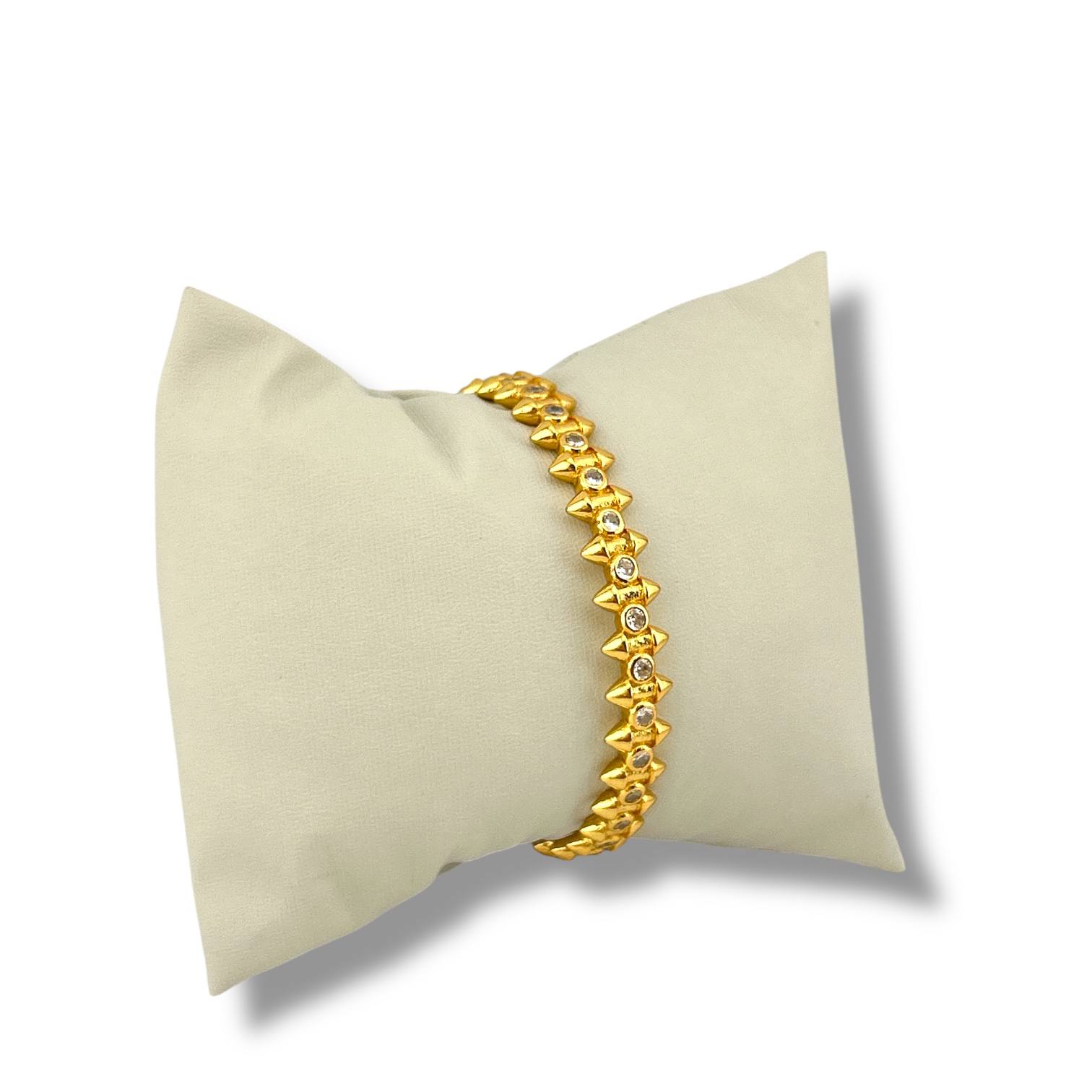 Crystal Studded Spike Bangle