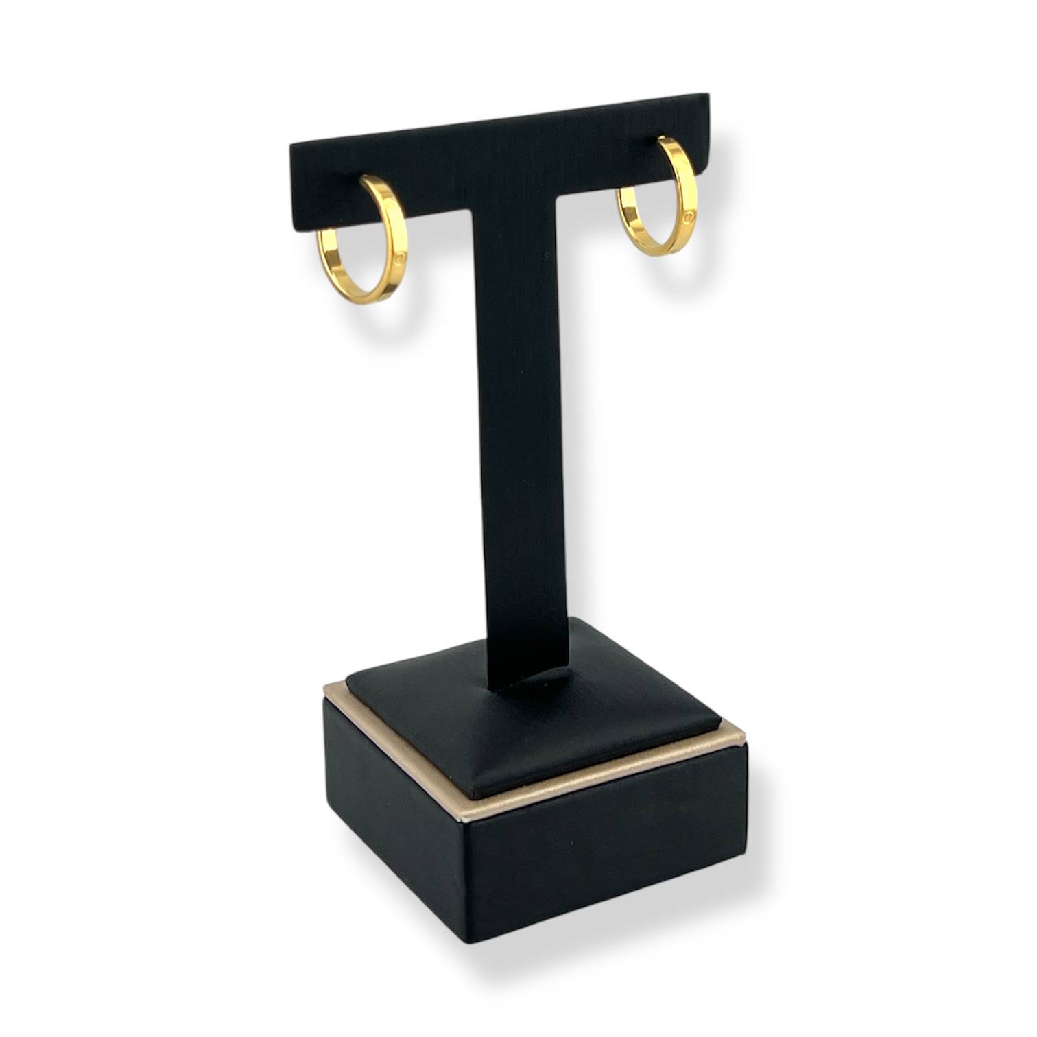 Classic Love-Inspired Gold Hoop Earrings