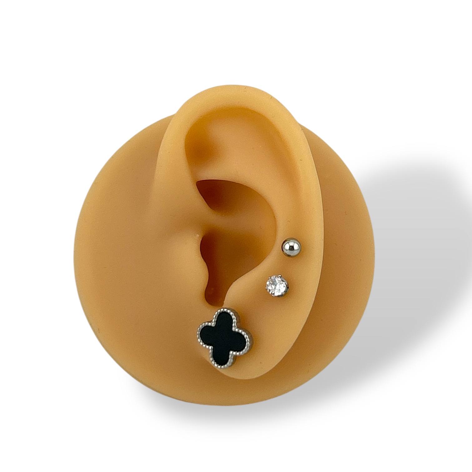 ✨ Silver Trio Stud Earrings Set