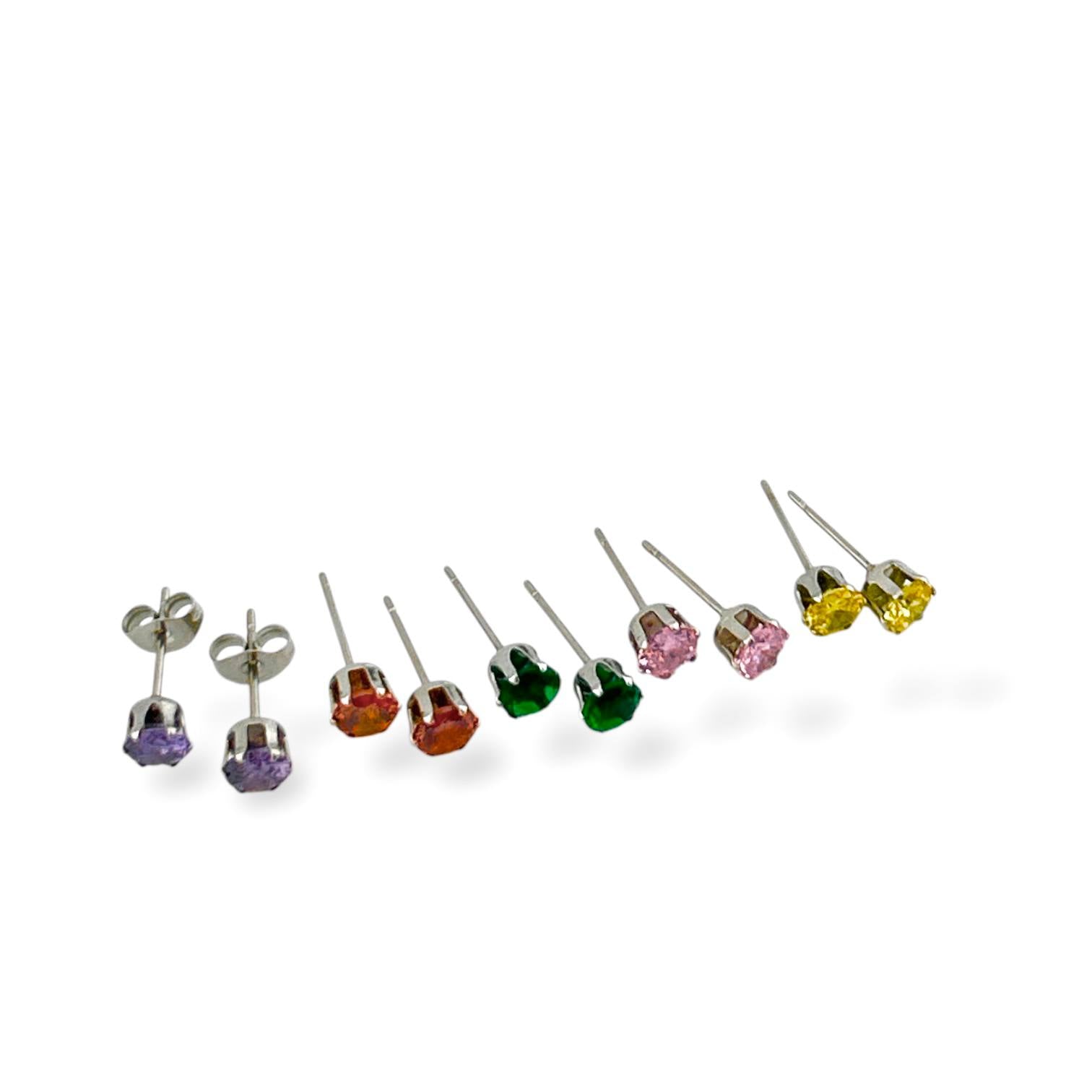 Rainbow Sparkle Stud Set