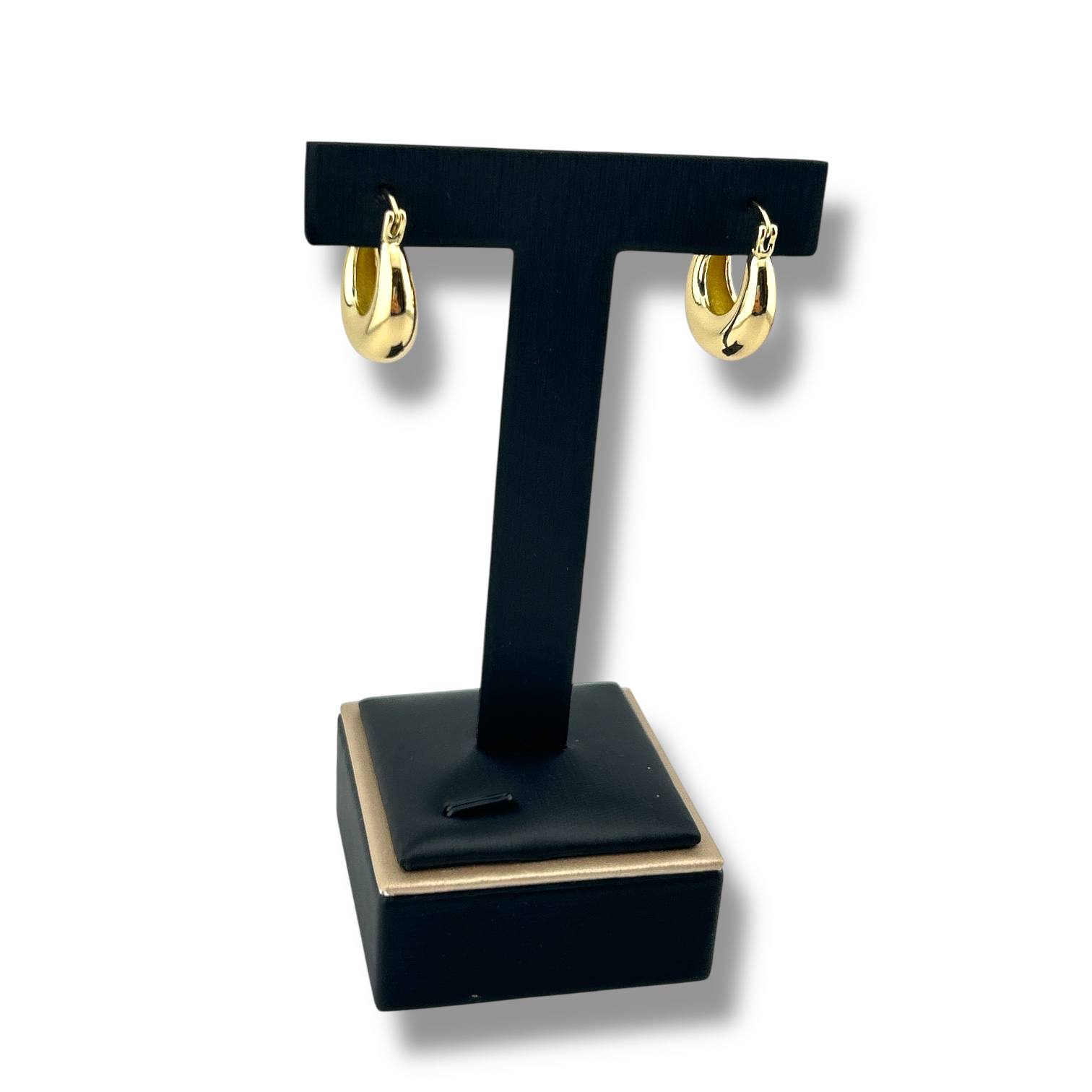 small chunky Hoop Earrings – 18K Gold Plated