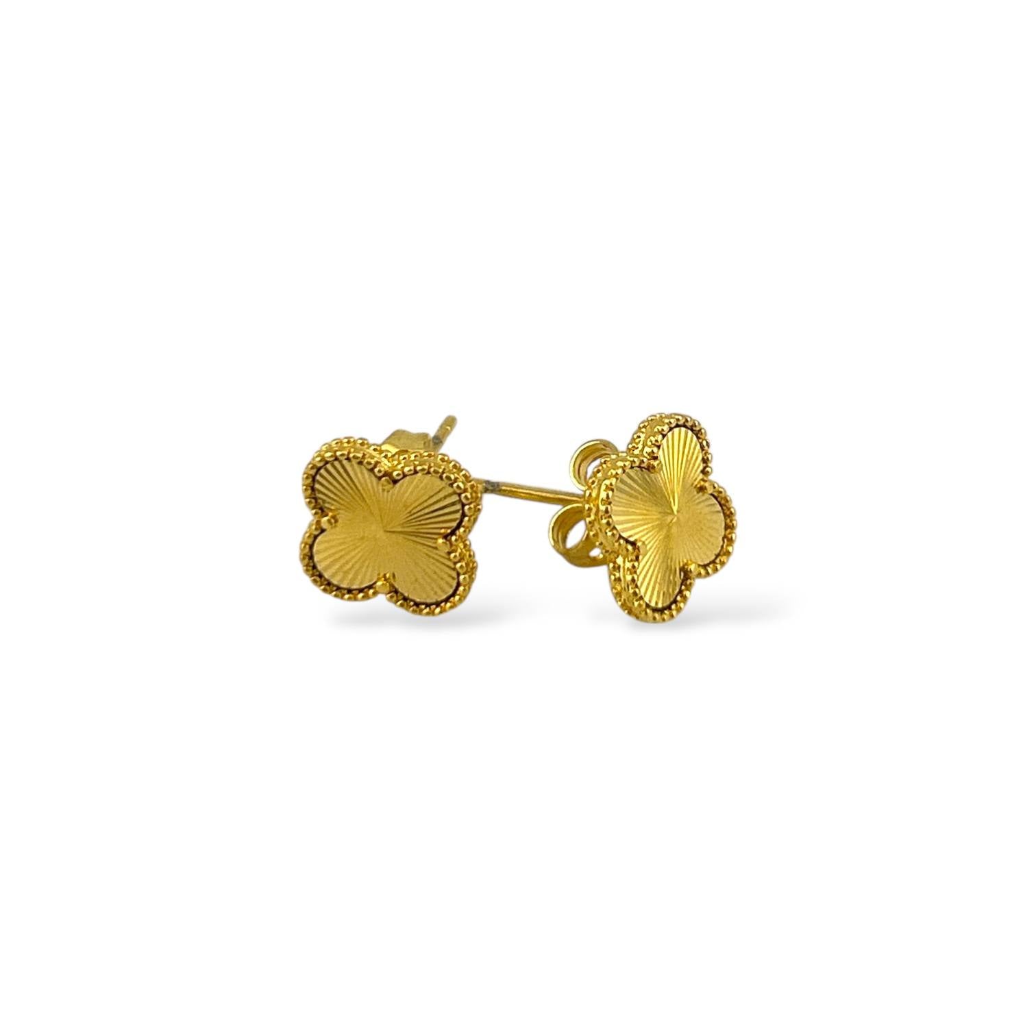 Golden Clover Stud Earrings ✨🍀