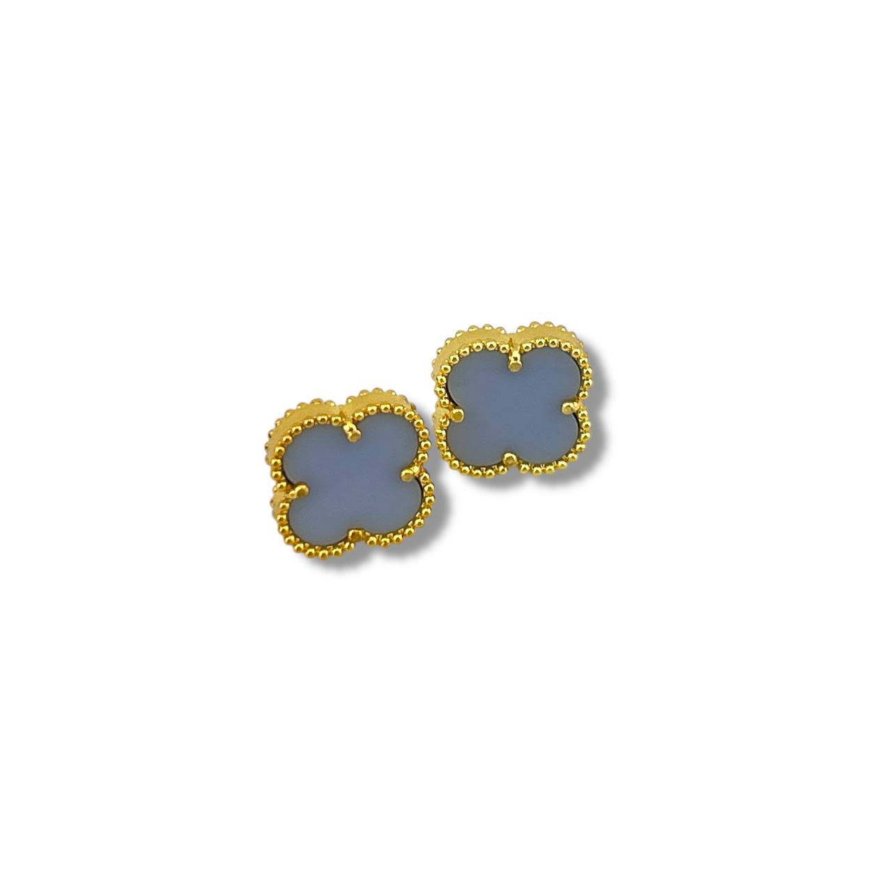 Clover Stud Earrings – Multi-Color Collection