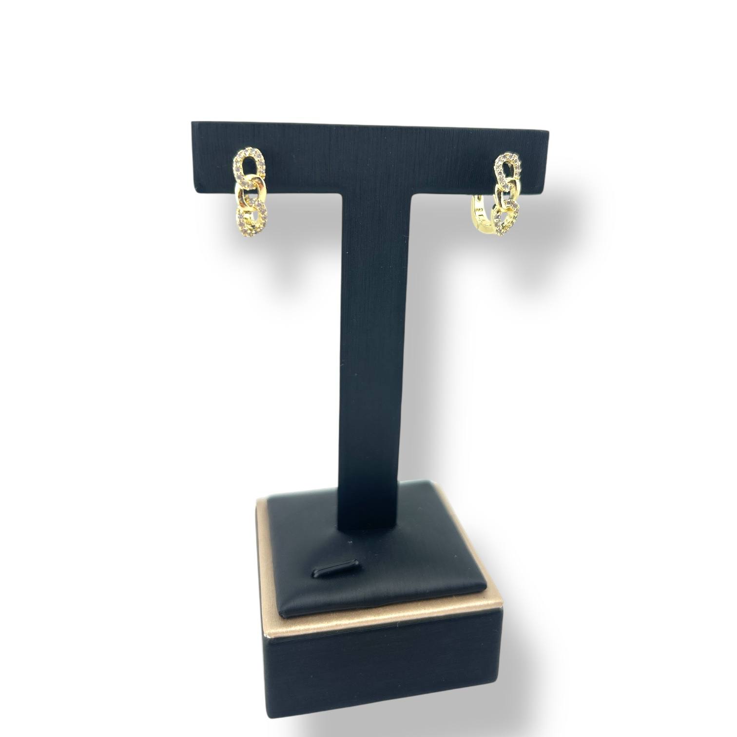 Dazzling Chain-Link Hoop Earrings