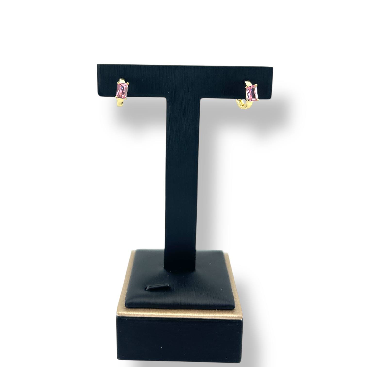 Gemstone Glow Huggie Hoop Earrings