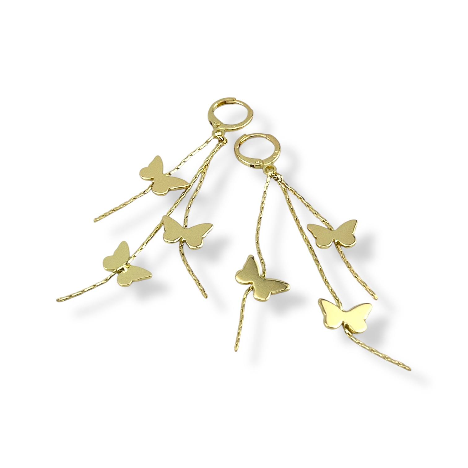 Fluttering Butterfly Dangle Earrings