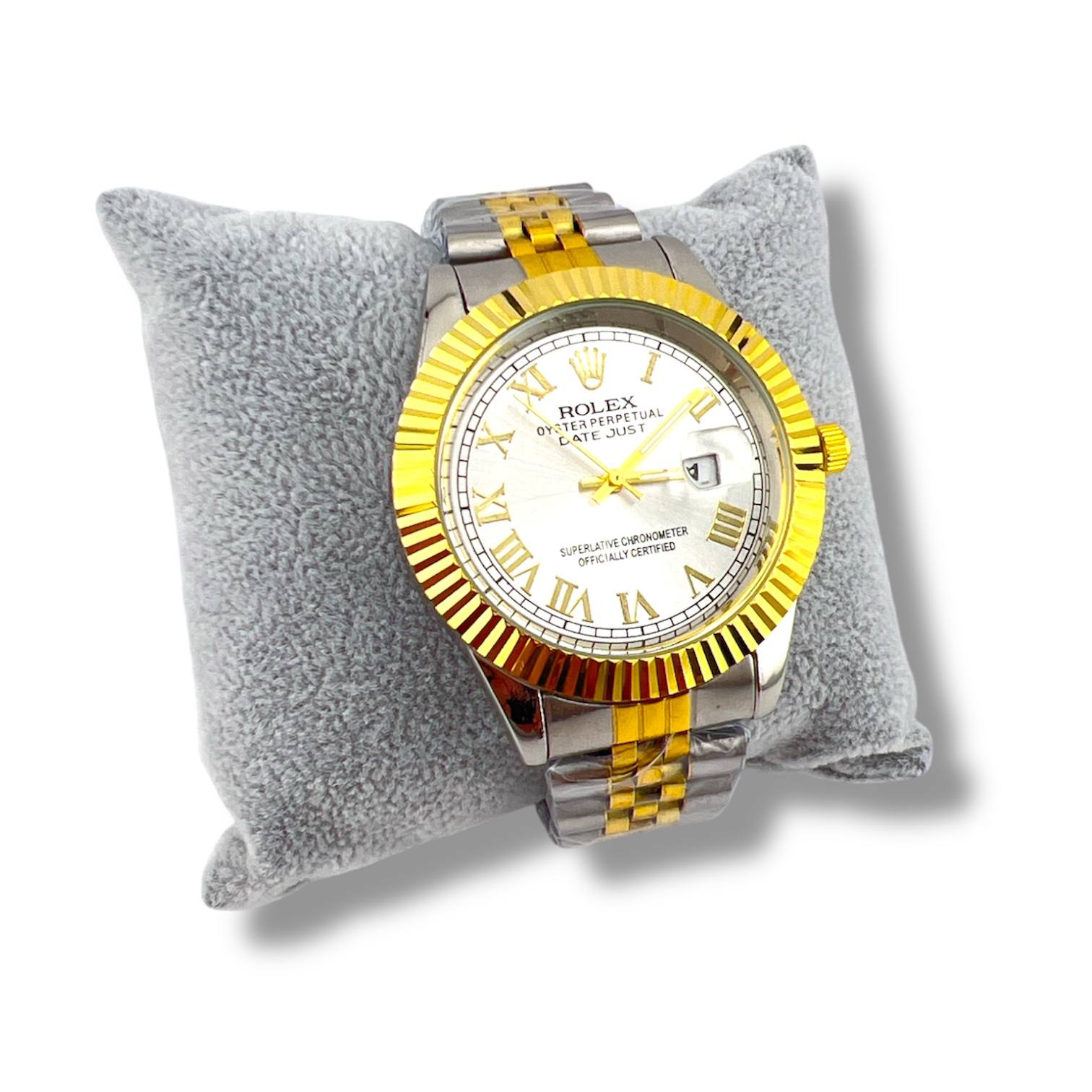 Two-Tone Silver & Gold Luxury Watch