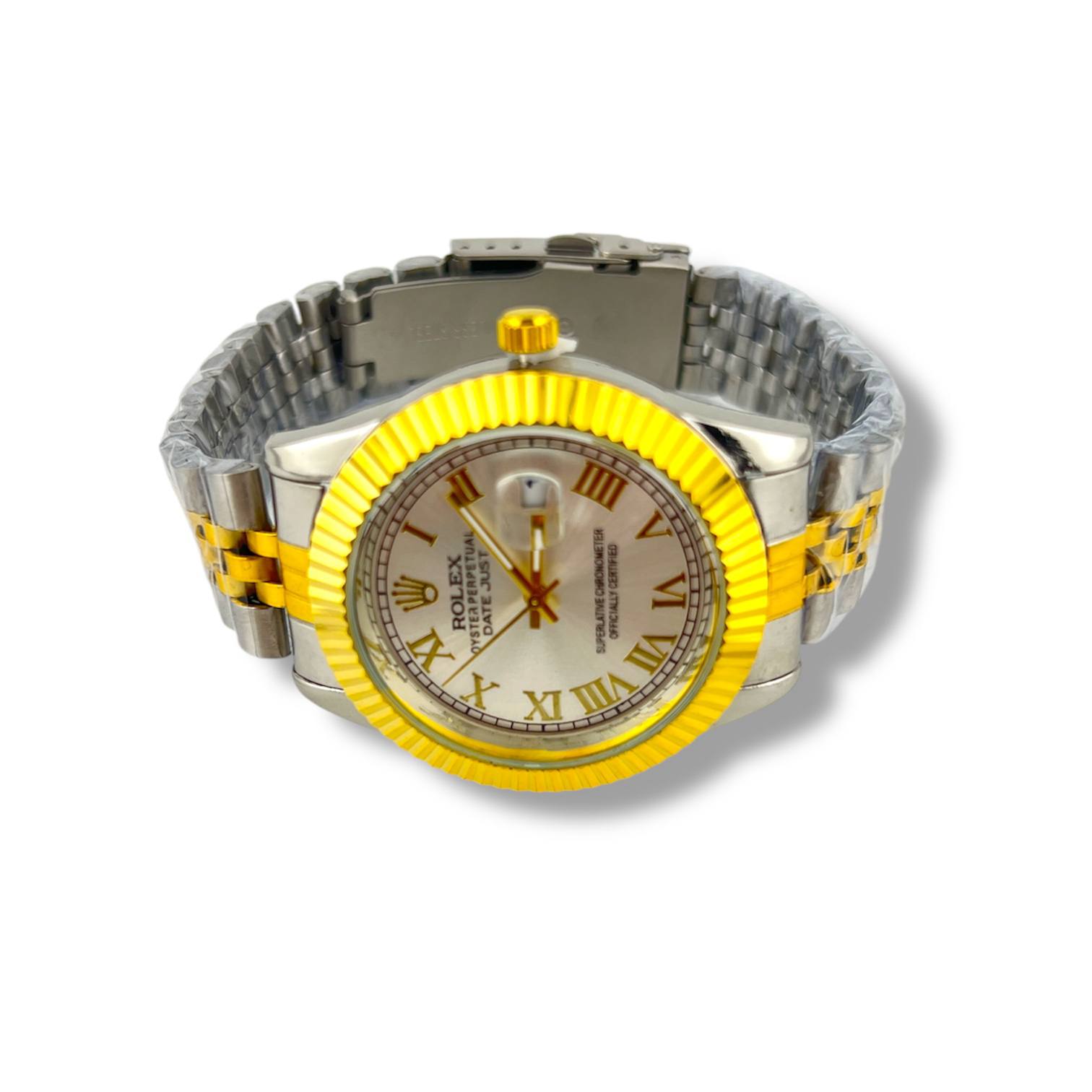 Two-Tone Silver & Gold Luxury Watch