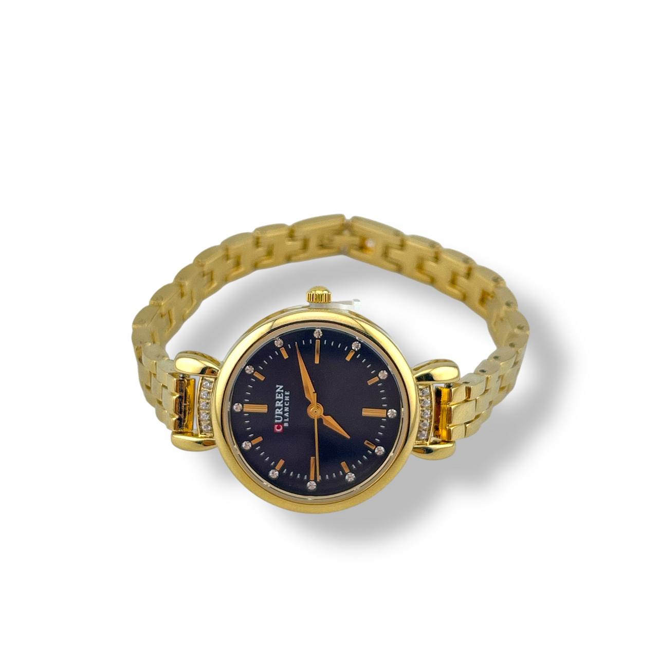 CURREN Women’s Luxury Bracelet Watch – Gold & Black Dial