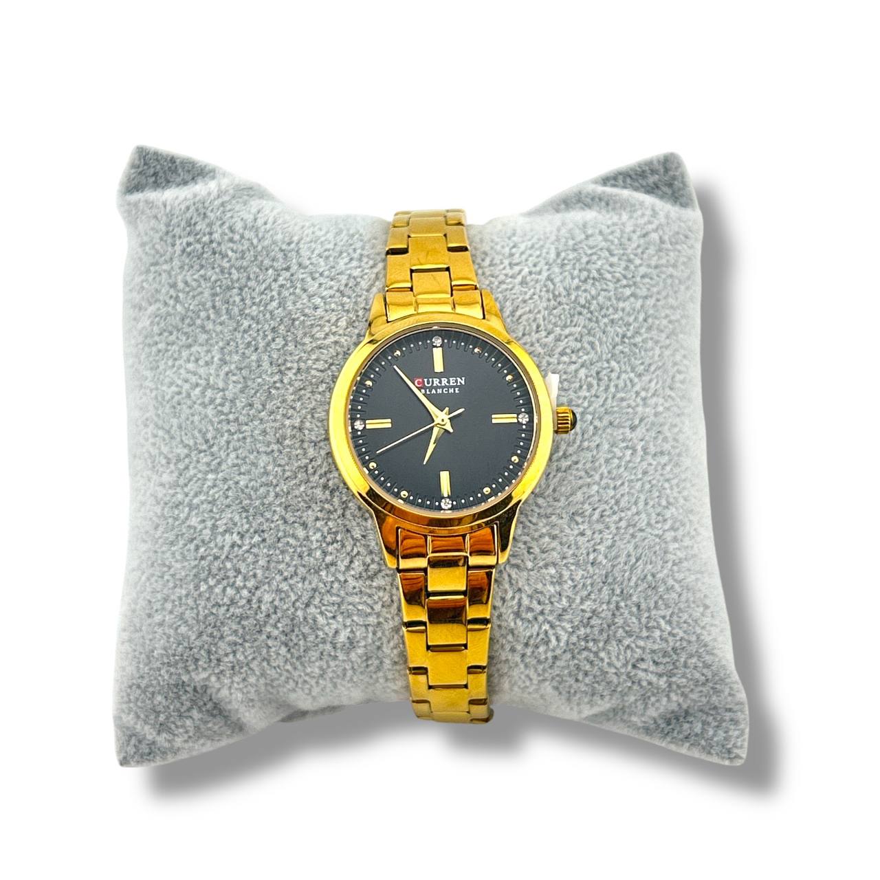 CURREN Women’s Luxury Bracelet Watch – Gold | Silver | Two-Tone | Black Dial