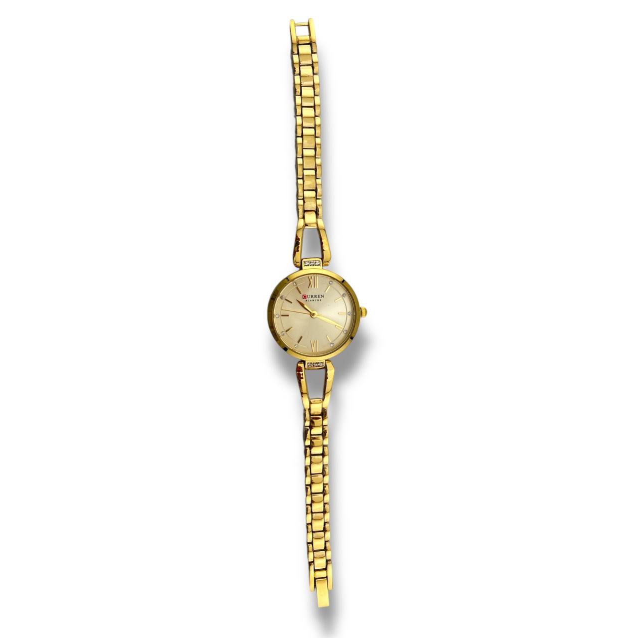 Curren Women’s Slim Gold Bracelet Watch – Elegant Minimalist Design