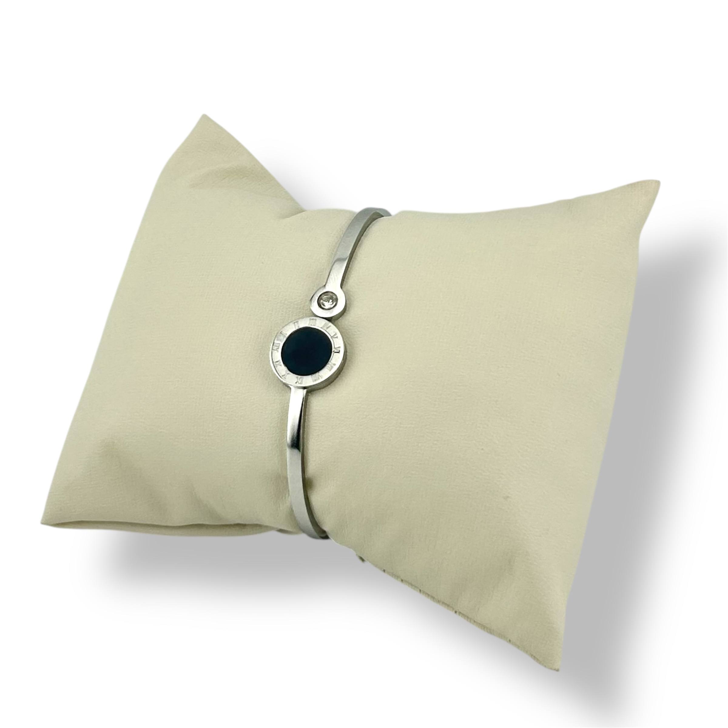 Silver Roman Dial Bangle