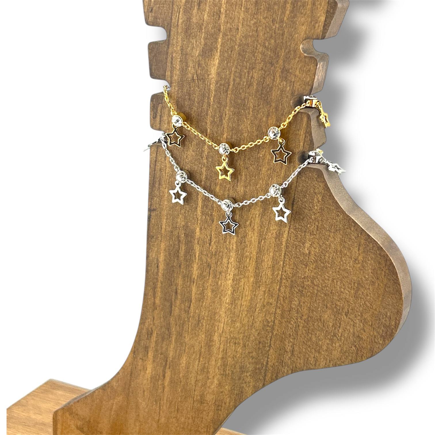 Star Charm Anklets – Gold & Silver Variants
