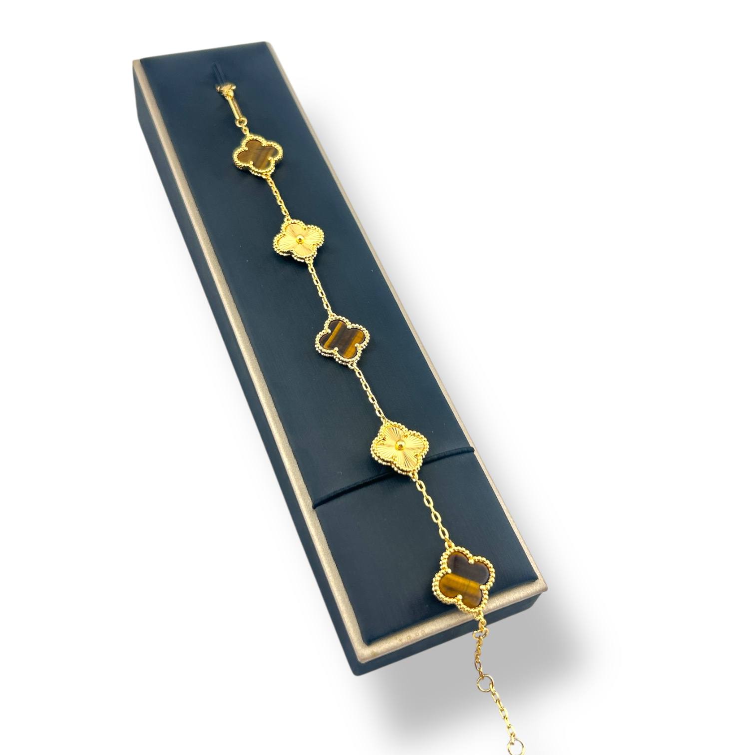 Clover van cleef Elegance Bracelet ā 18K Gold-Plated & Colorful Charm Variants