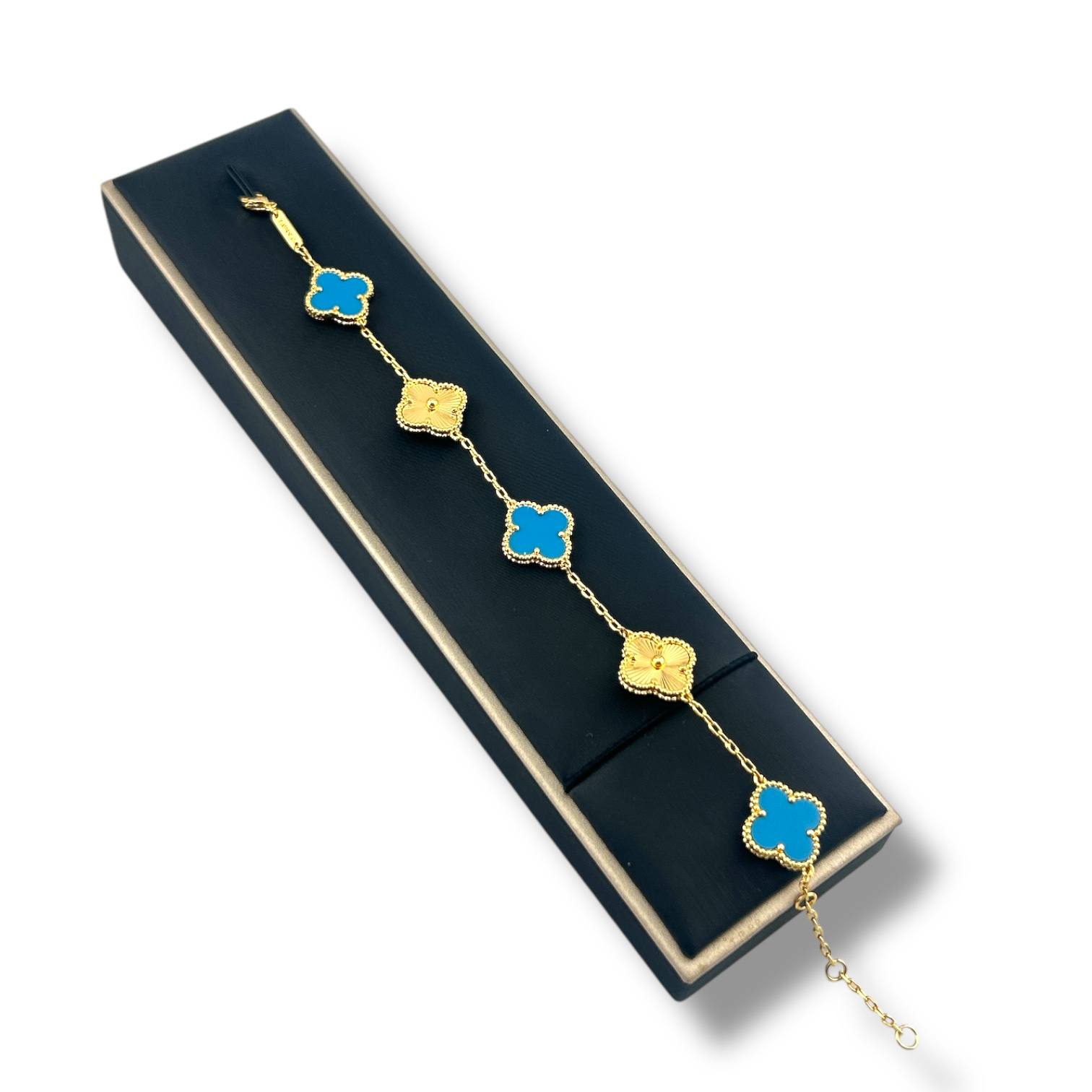 Clover van cleef Elegance Bracelet ā 18K Gold-Plated & Colorful Charm Variants