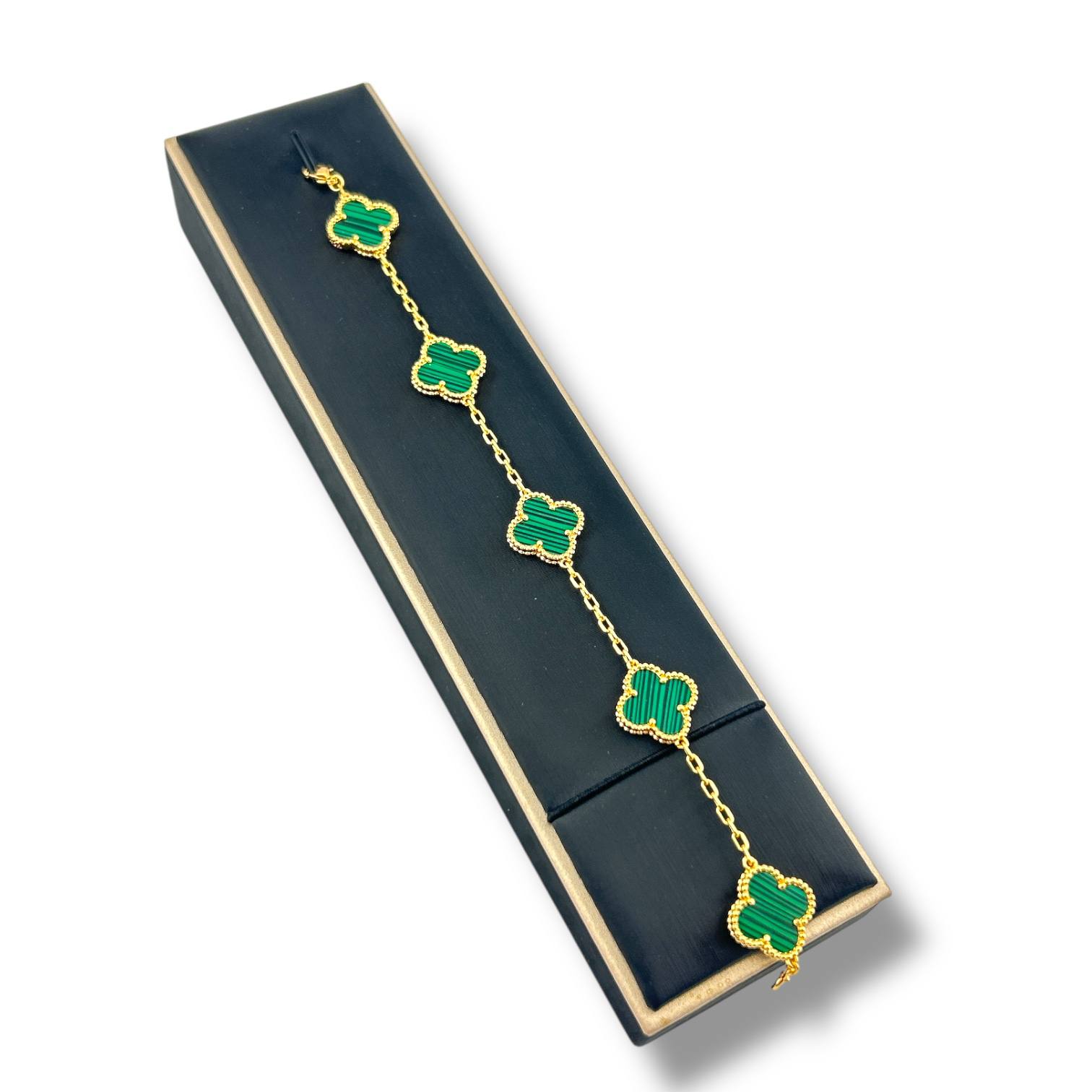 seda Vip Clover VanCleef Elegance Bracelet ā 18K Gold-Plated with Colorful Enamel