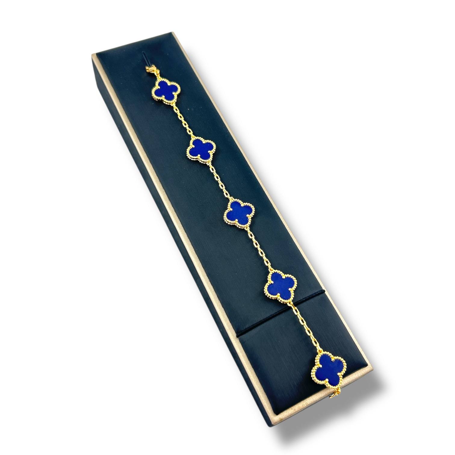 seda Vip Clover VanCleef Elegance Bracelet ā 18K Gold-Plated with Colorful Enamel