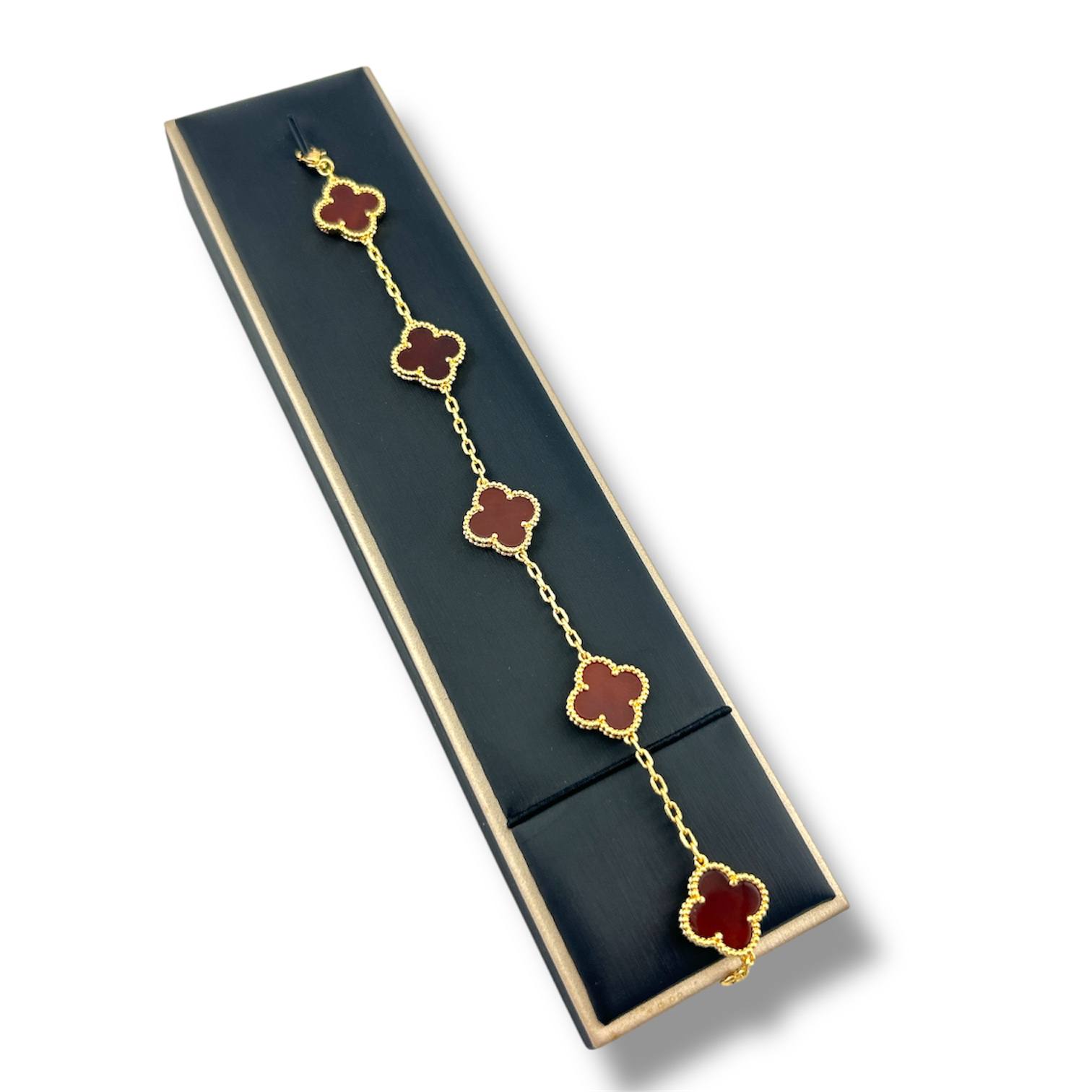 seda Vip Clover VanCleef Elegance Bracelet ā 18K Gold-Plated with Colorful Enamel