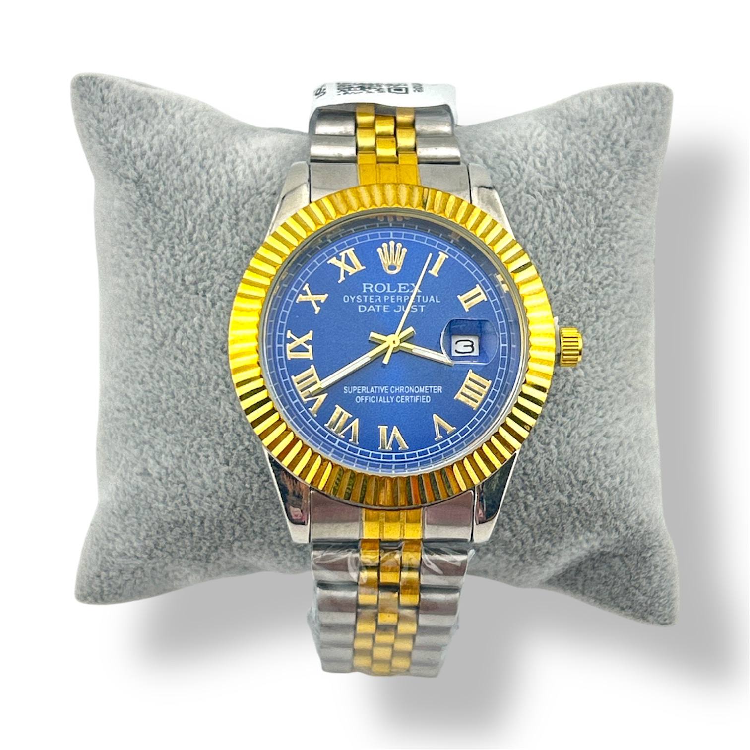 Rolex Oyerpetual Datejust – Two-Tone Gold & Silver Bracelet with Blue Roman Dial
