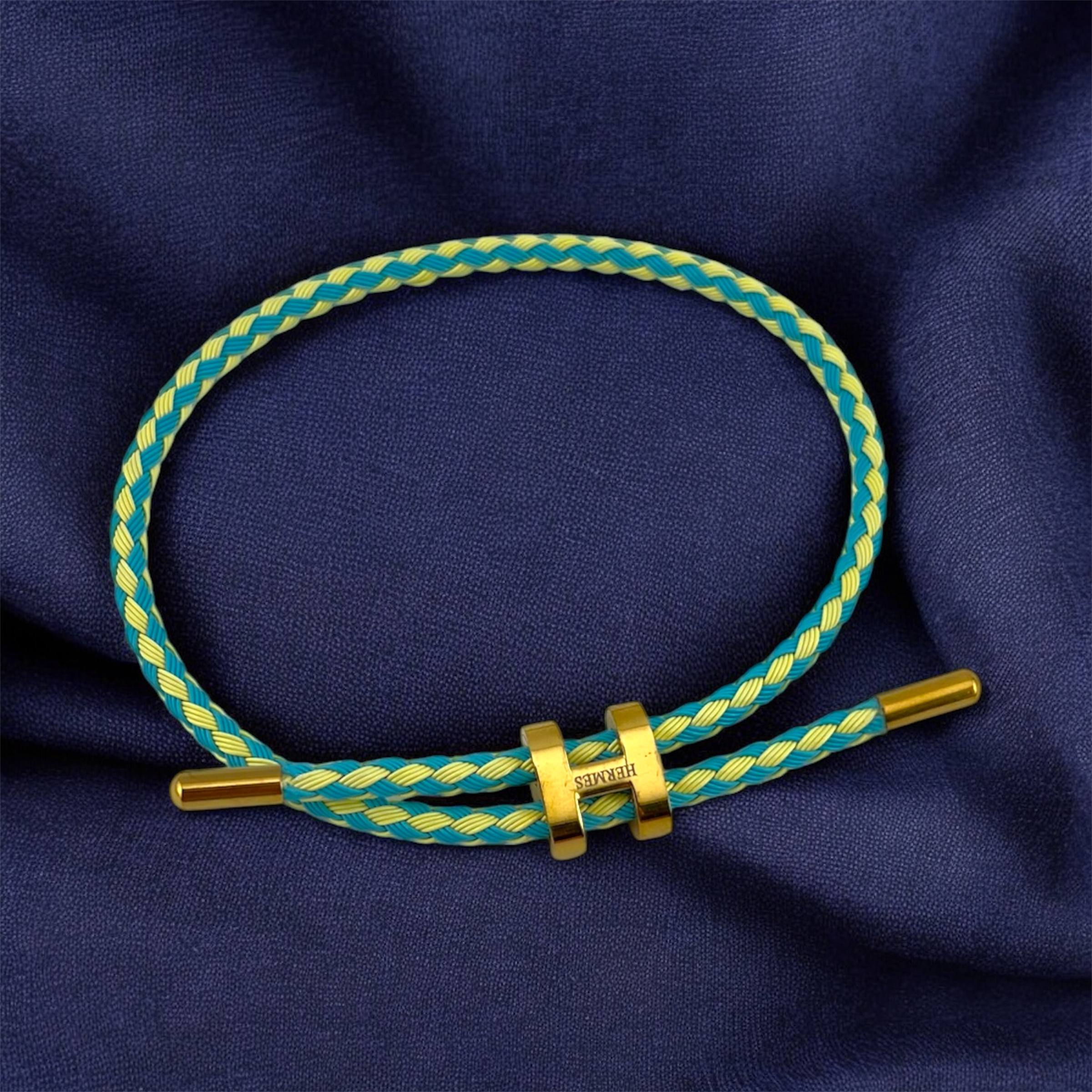 Hermès Bracelet with Gold “H” Clasp 🪢