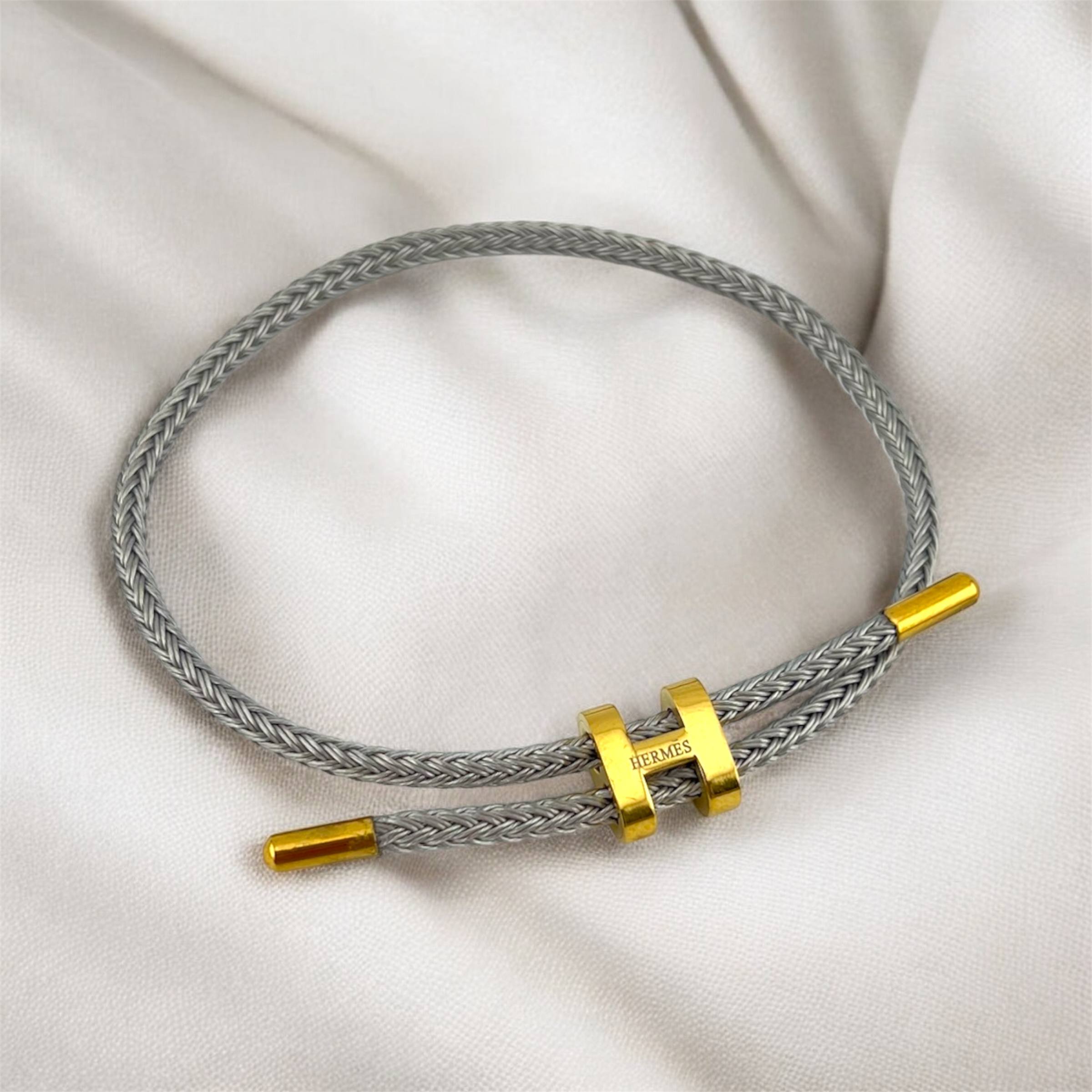 Hermès Bracelet with Gold “H” Clasp 🪢