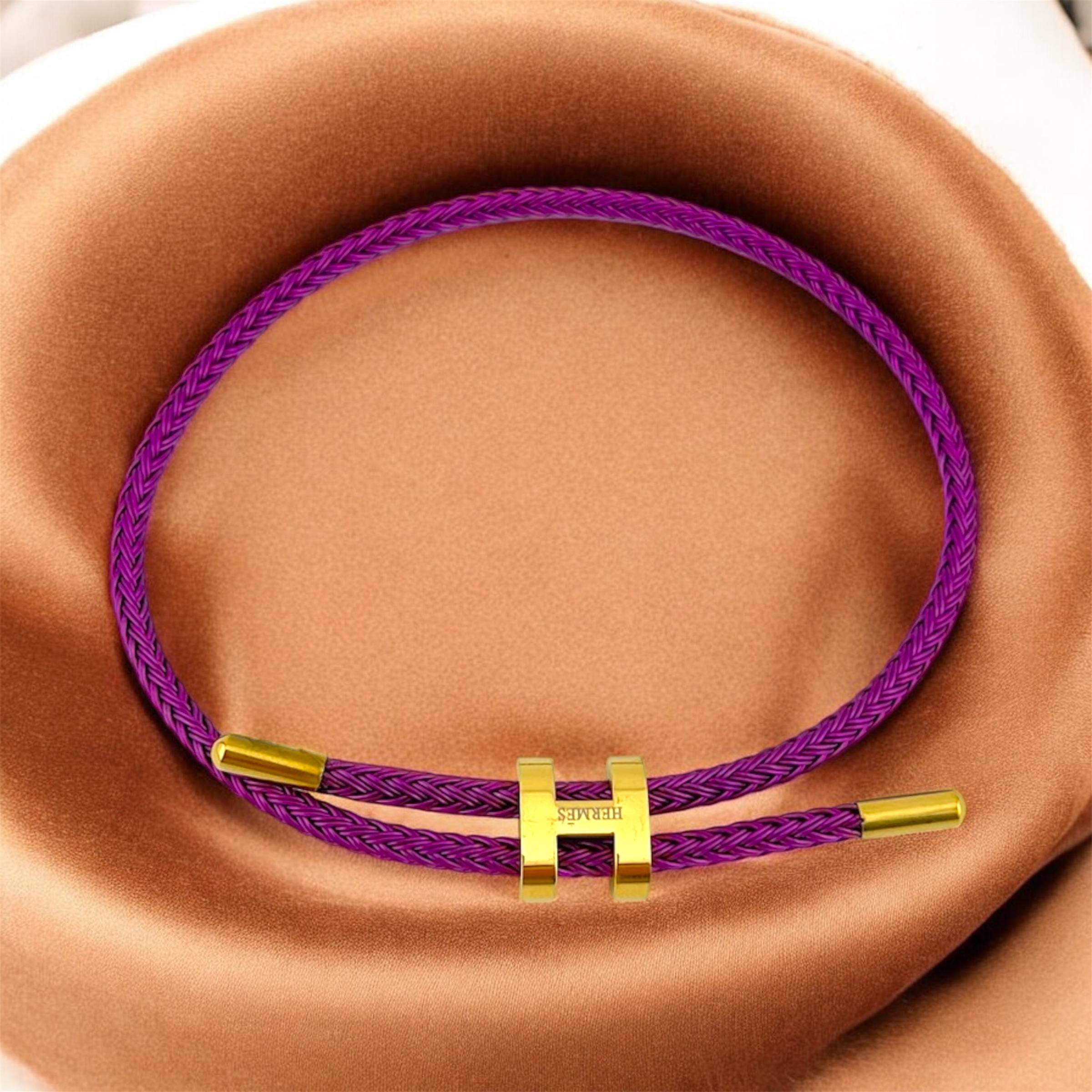 Hermès Bracelet with Gold “H” Clasp 🪢