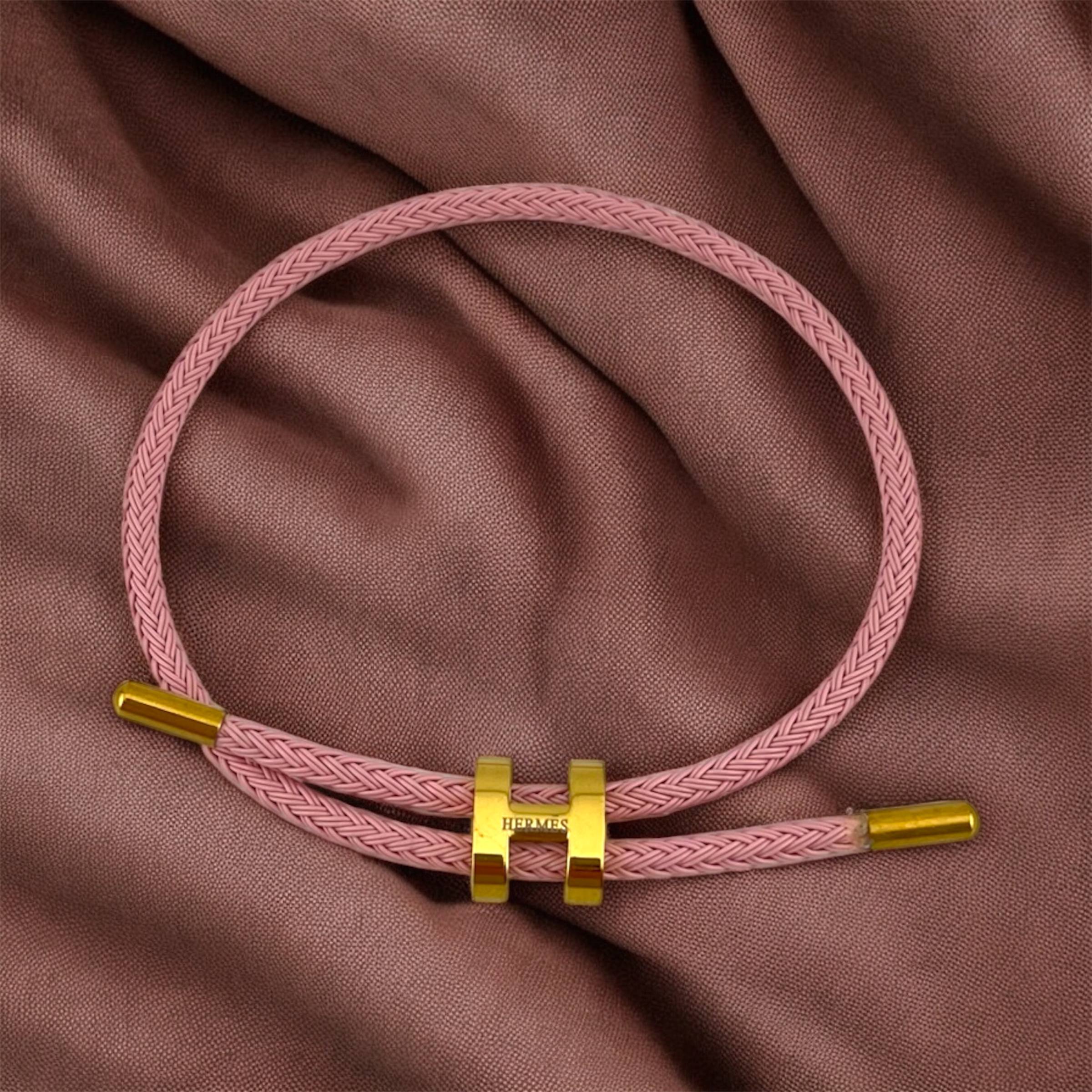 Hermès Bracelet with Gold “H” Clasp 🪢