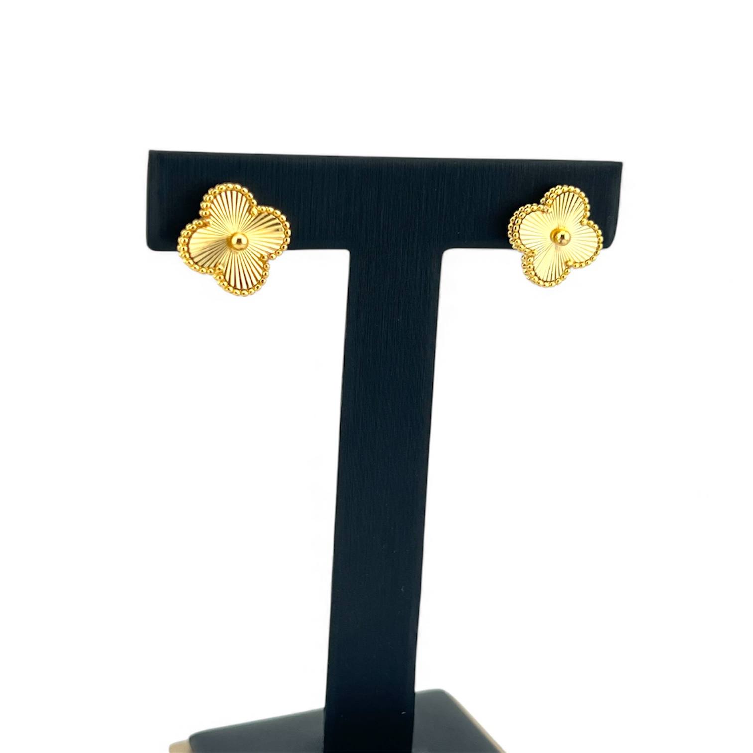 VIP Vancleef golden stud earrings