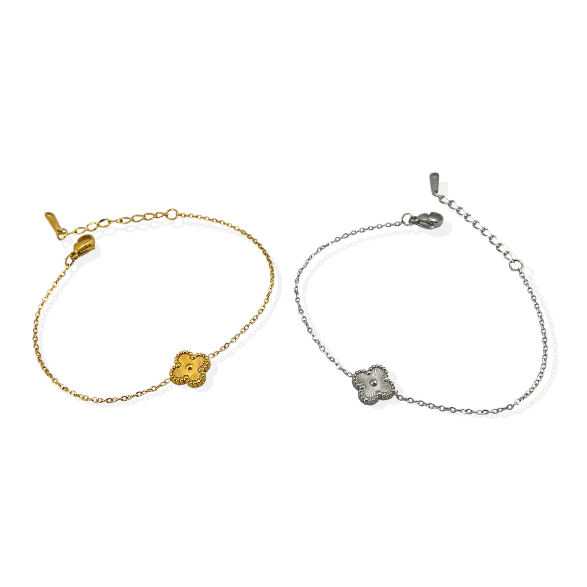 vancleef stainless steel small Clover Bracelet ā Gold & Silver āØ