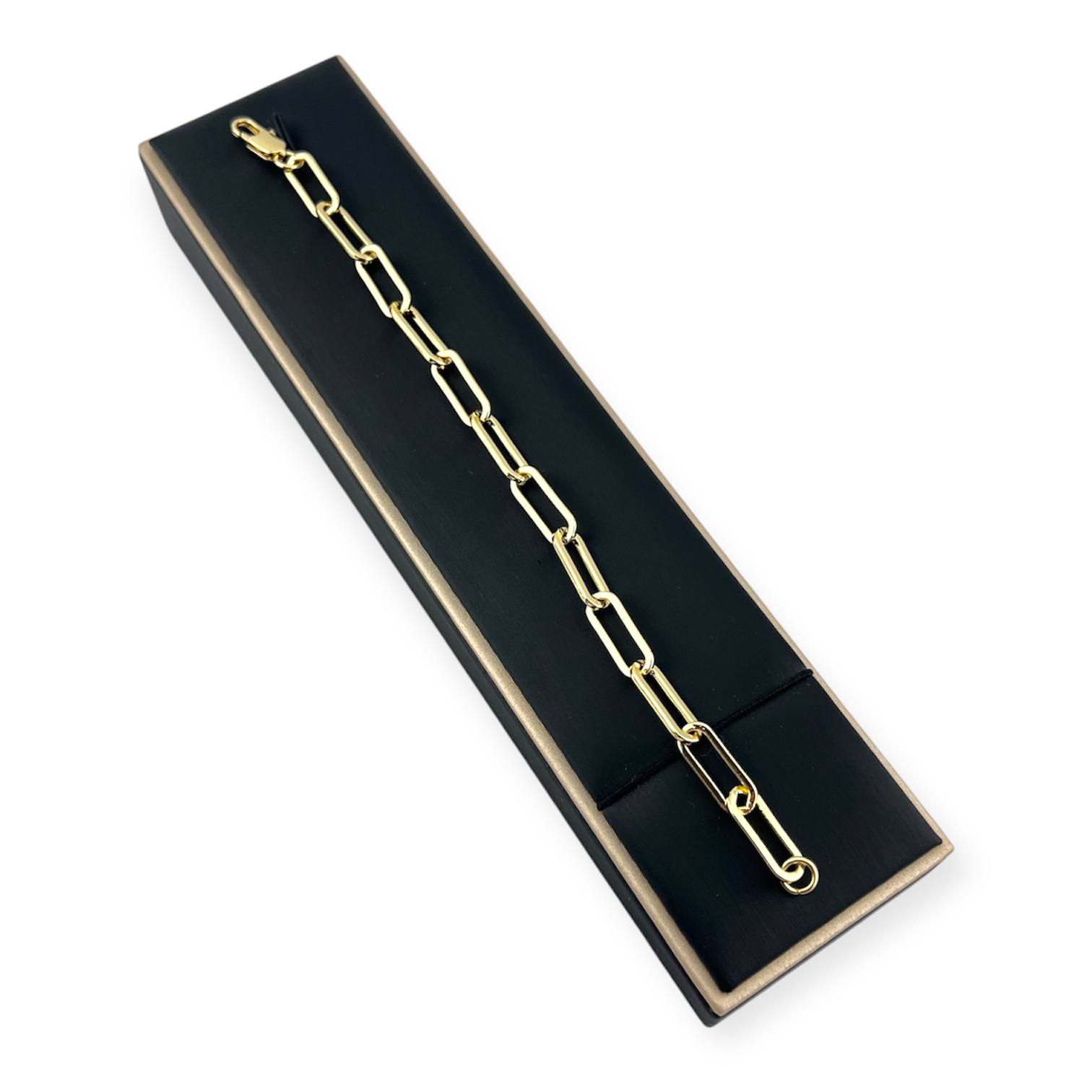 Thick PAPER CLIP blank Bracelet – 18K color