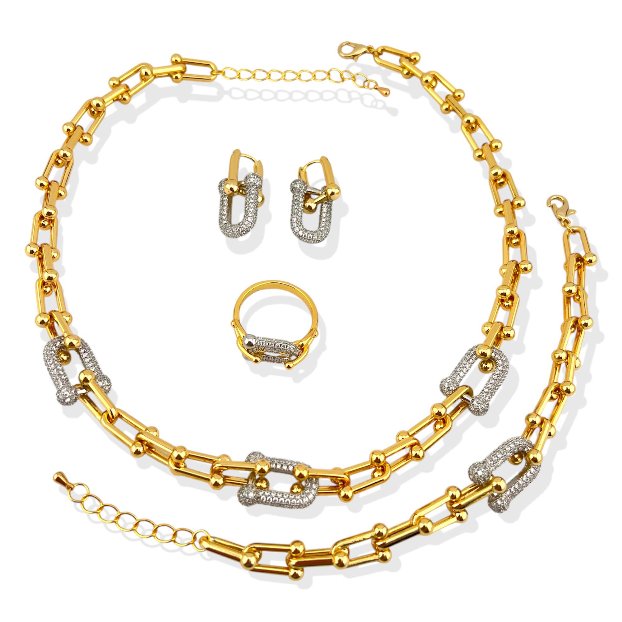 Hybrid tiffany set-18k gold