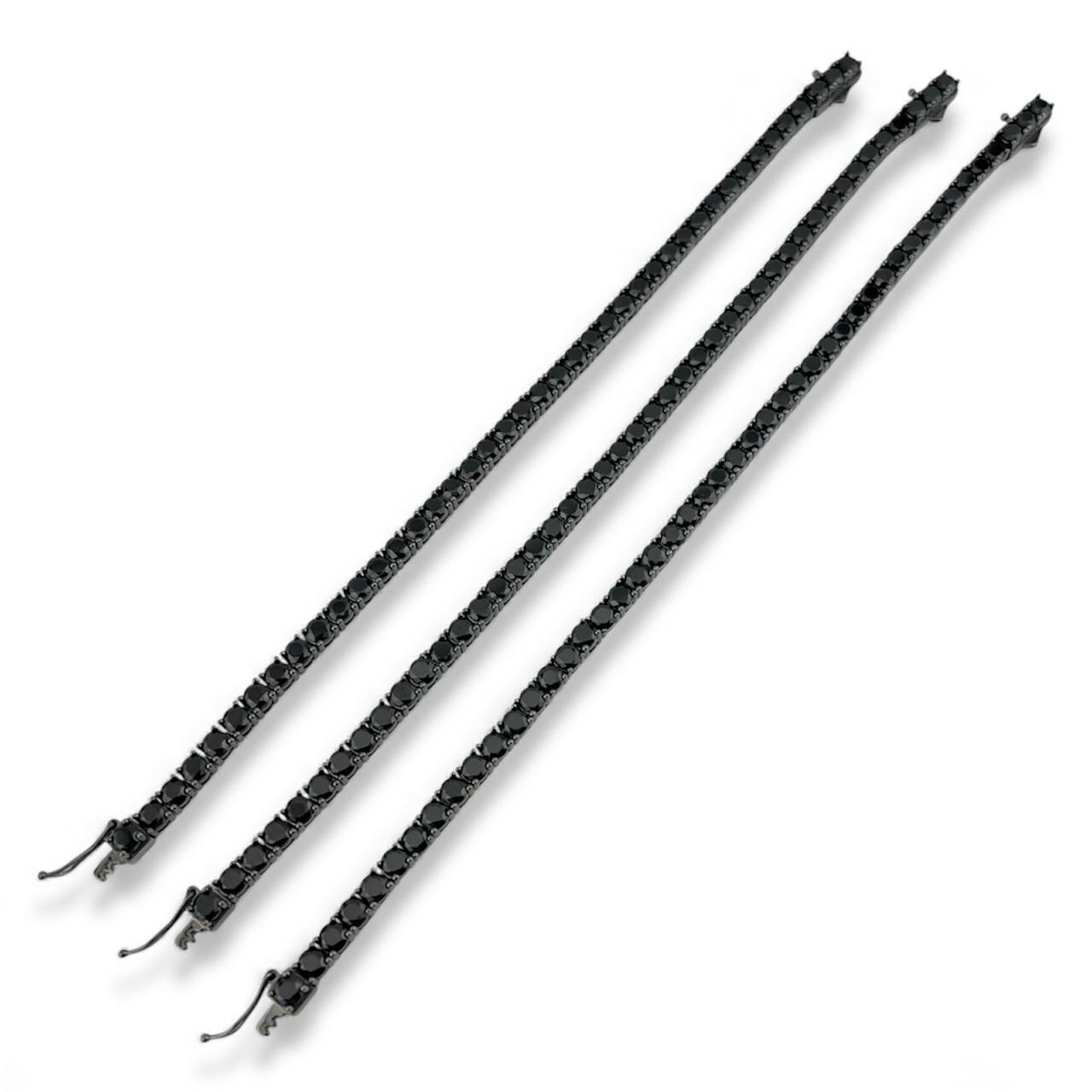 Silver 925 Full black Tennis Bracelet – All Black Luxe Edition