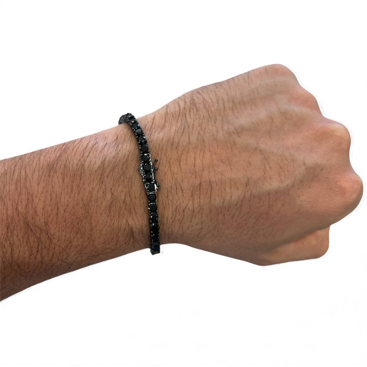 Silver 925 Full black Tennis Bracelet – All Black Luxe Edition