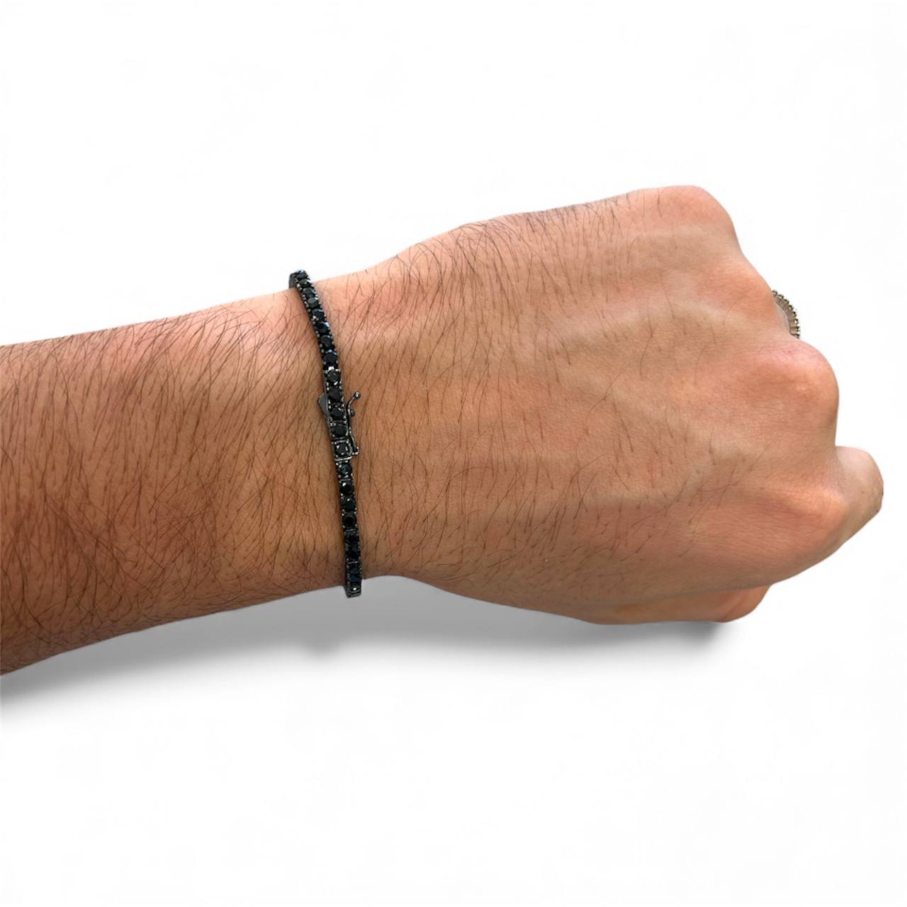 Silver 925 full black(3mm) Tennis Bracelet – Ultra Black Luxe Edition