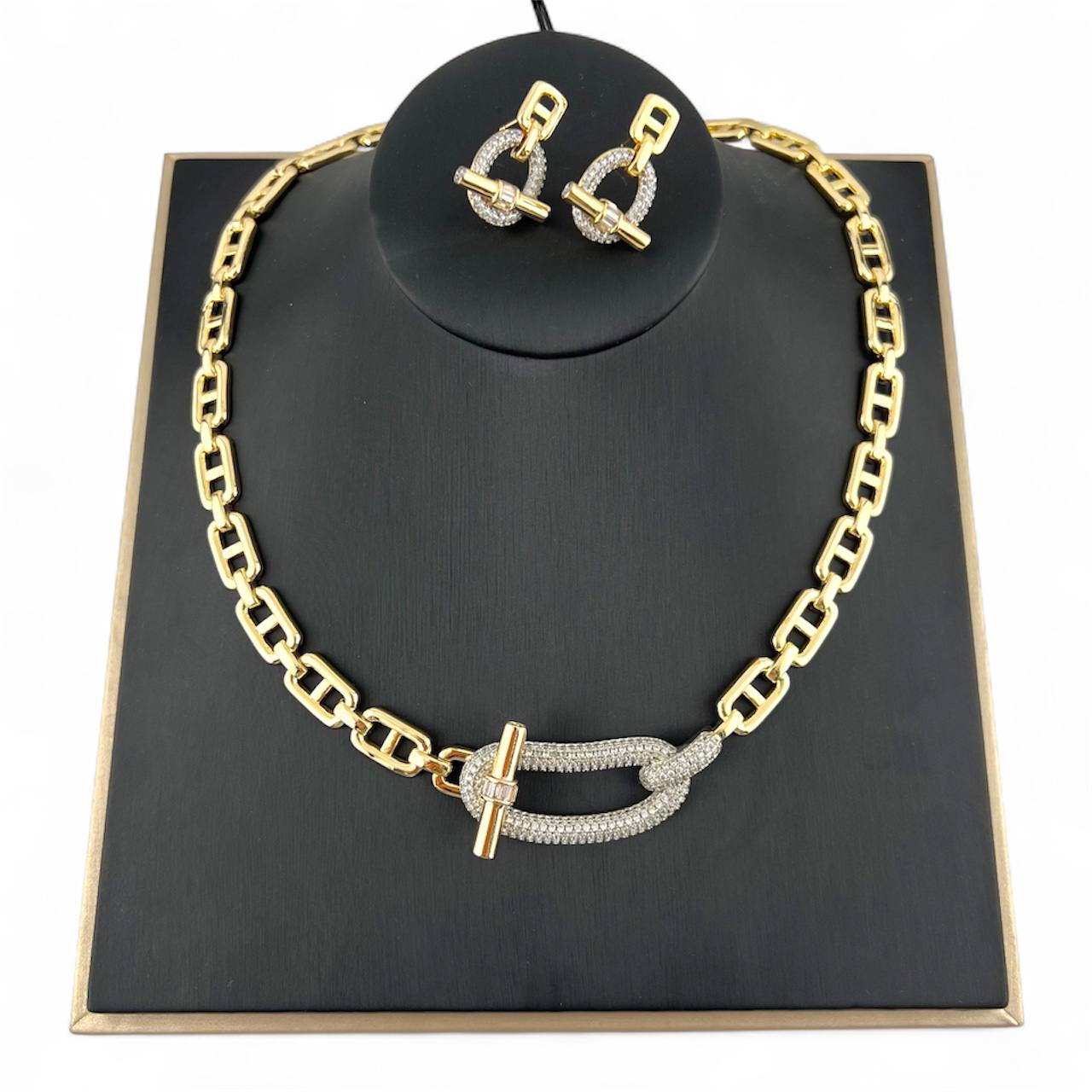Hermes Luxe Link Duo Set(Earrings and necklace)