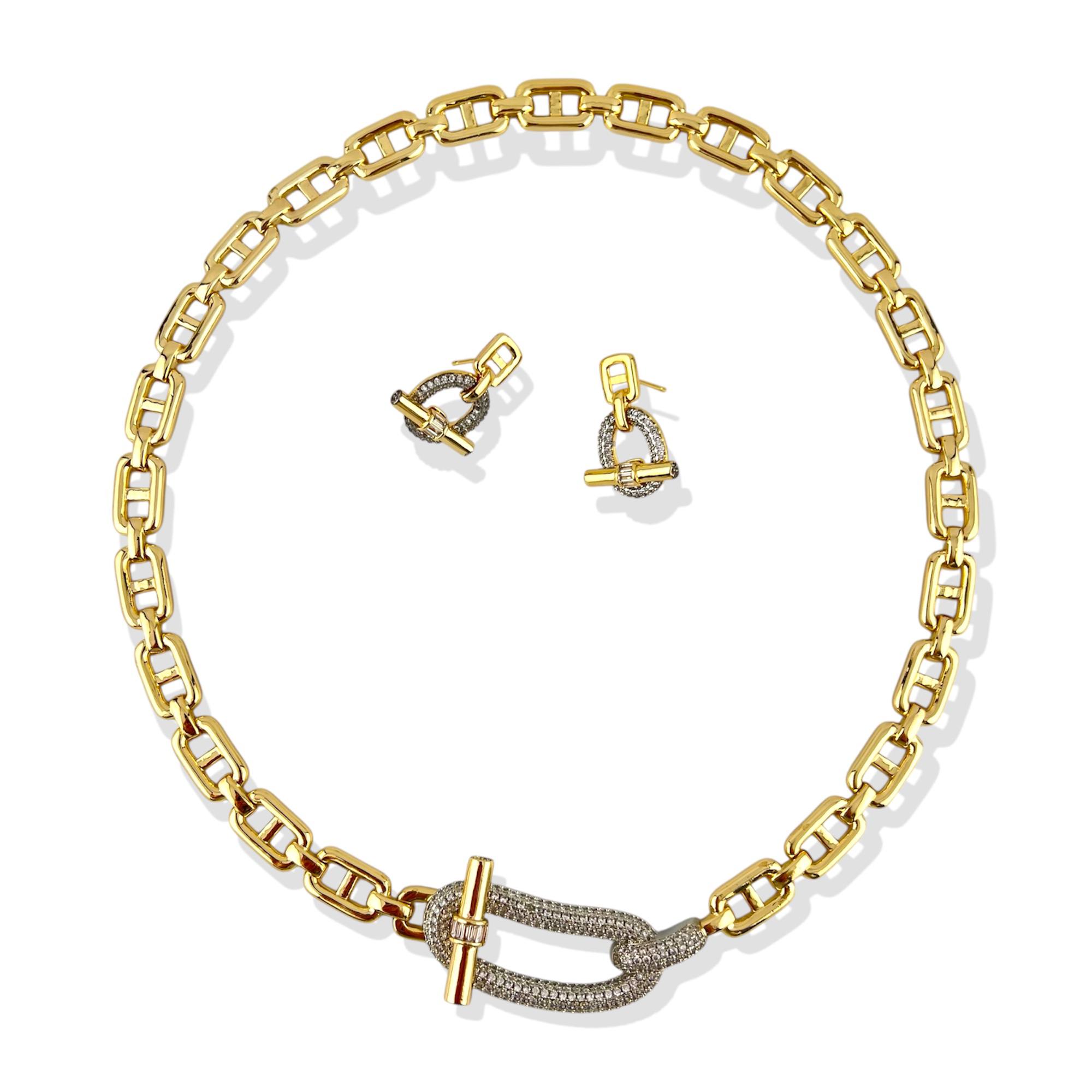 Hermes Luxe Link Duo Set(Earrings and necklace)
