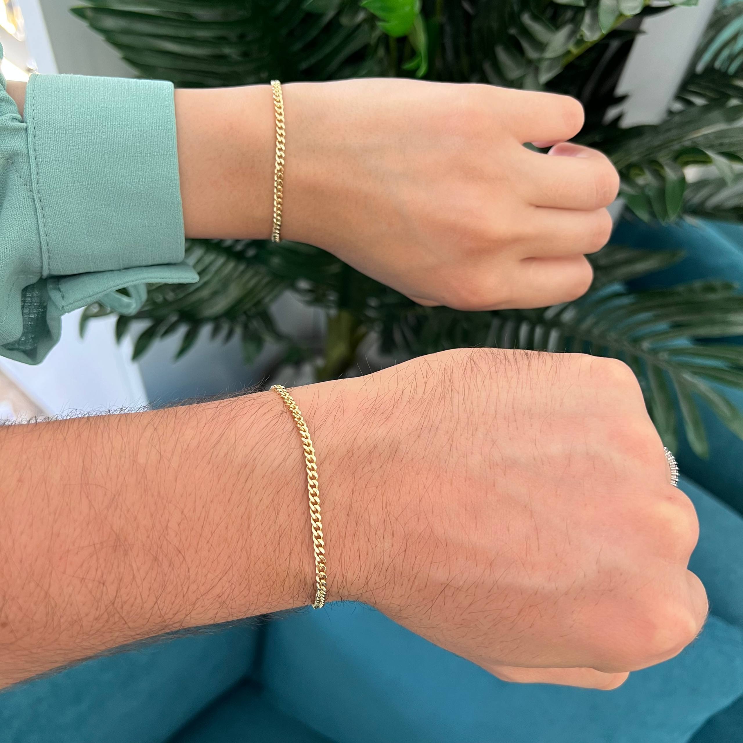 Classic Curb Chain Bracelet Set â Timeless Gold Elegance đ