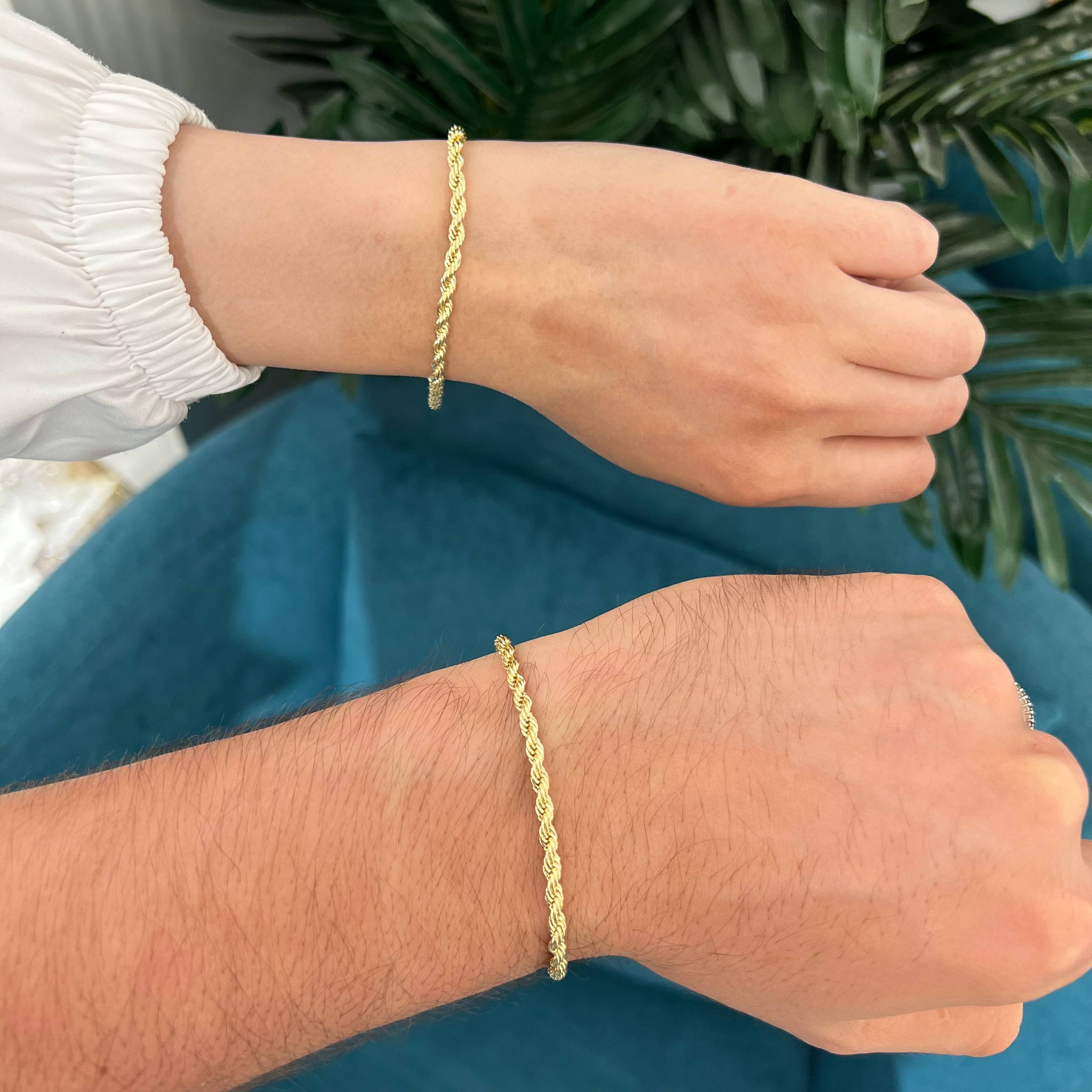 Rope twisted braided bracelet