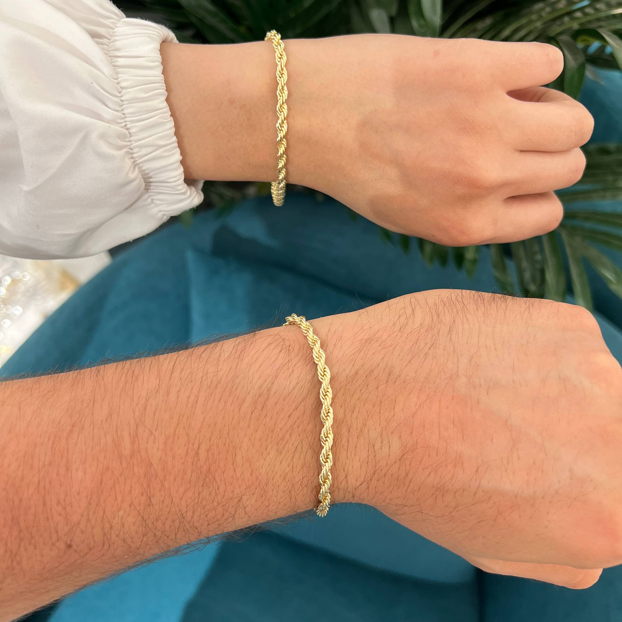 Rope twisted braided bracelet